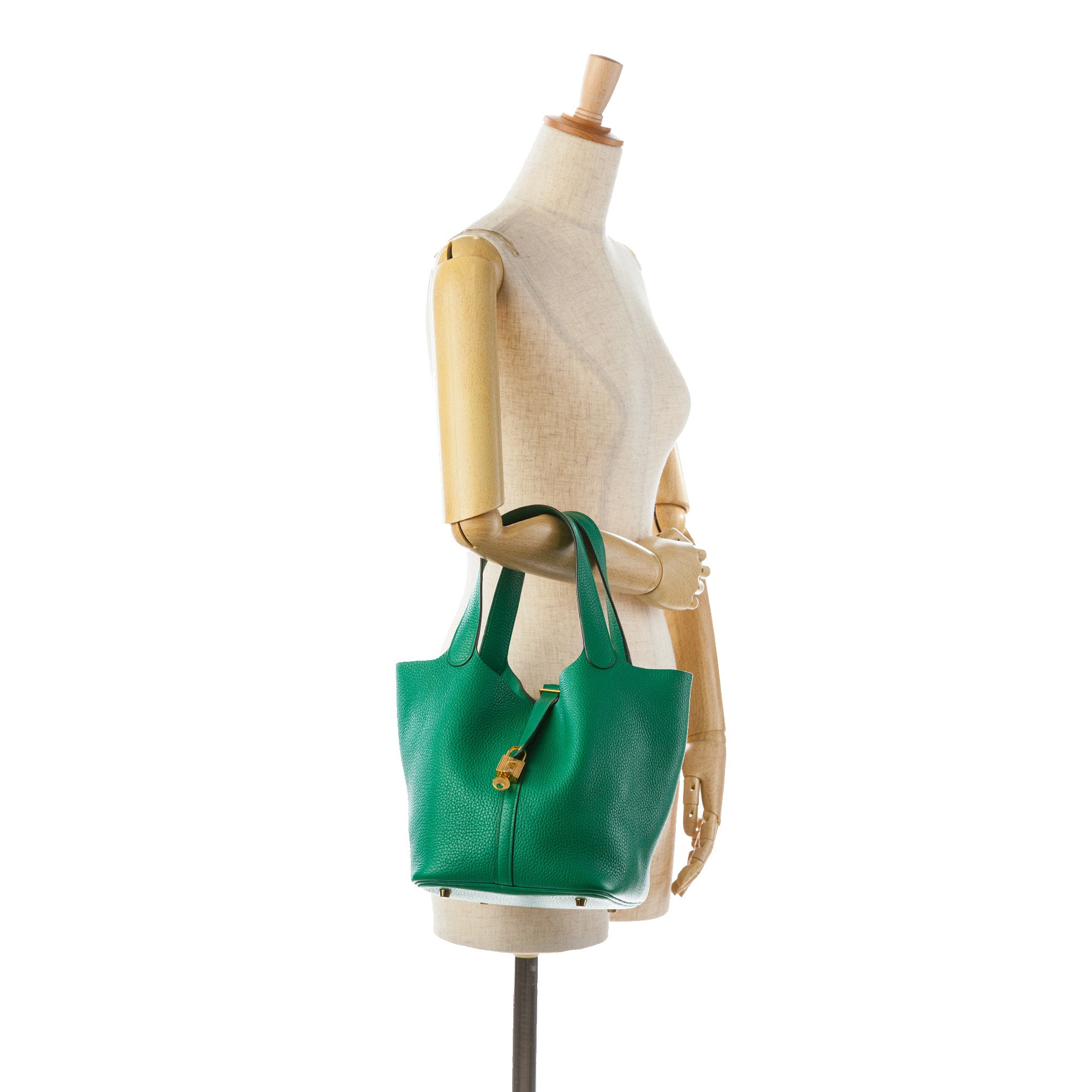Hermès Borsa Hermès Picotin 22 Bamboo Borse