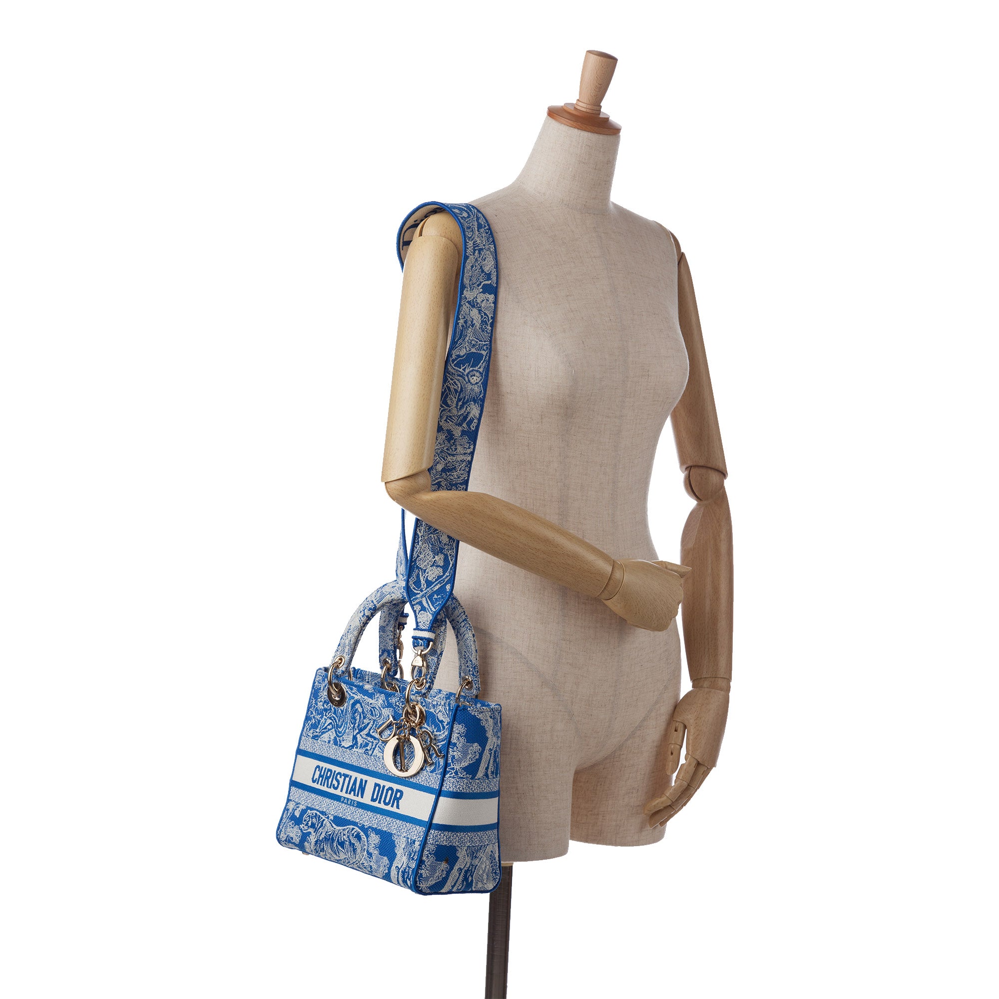 Dior Borsa Dior Lady D-lite Toile de Jouy media Borse