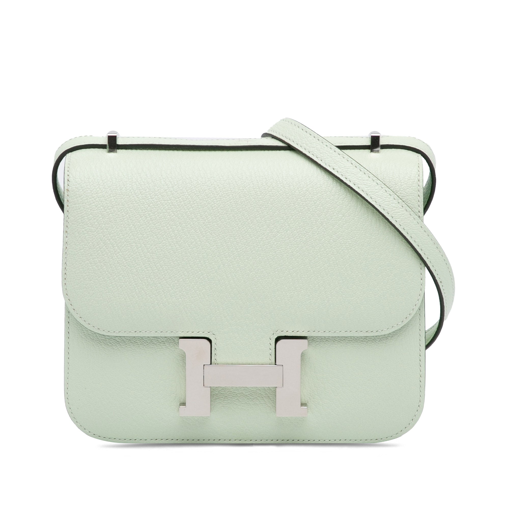 Hermès Borsa Hermès Mini Constance 18 Mirror Chevrè Verso Vert frizz Borse