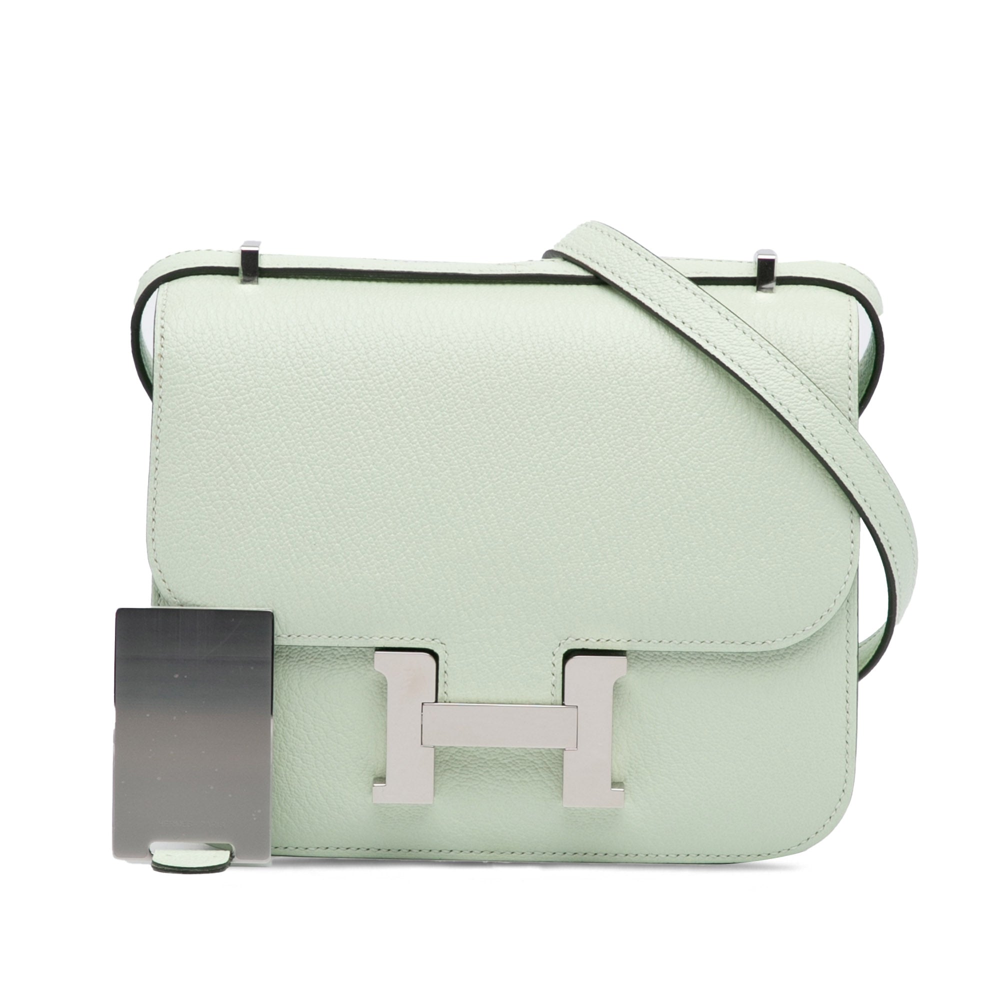 Hermès Borsa Hermès Mini Constance 18 Mirror Chevrè Verso Vert frizz Borse