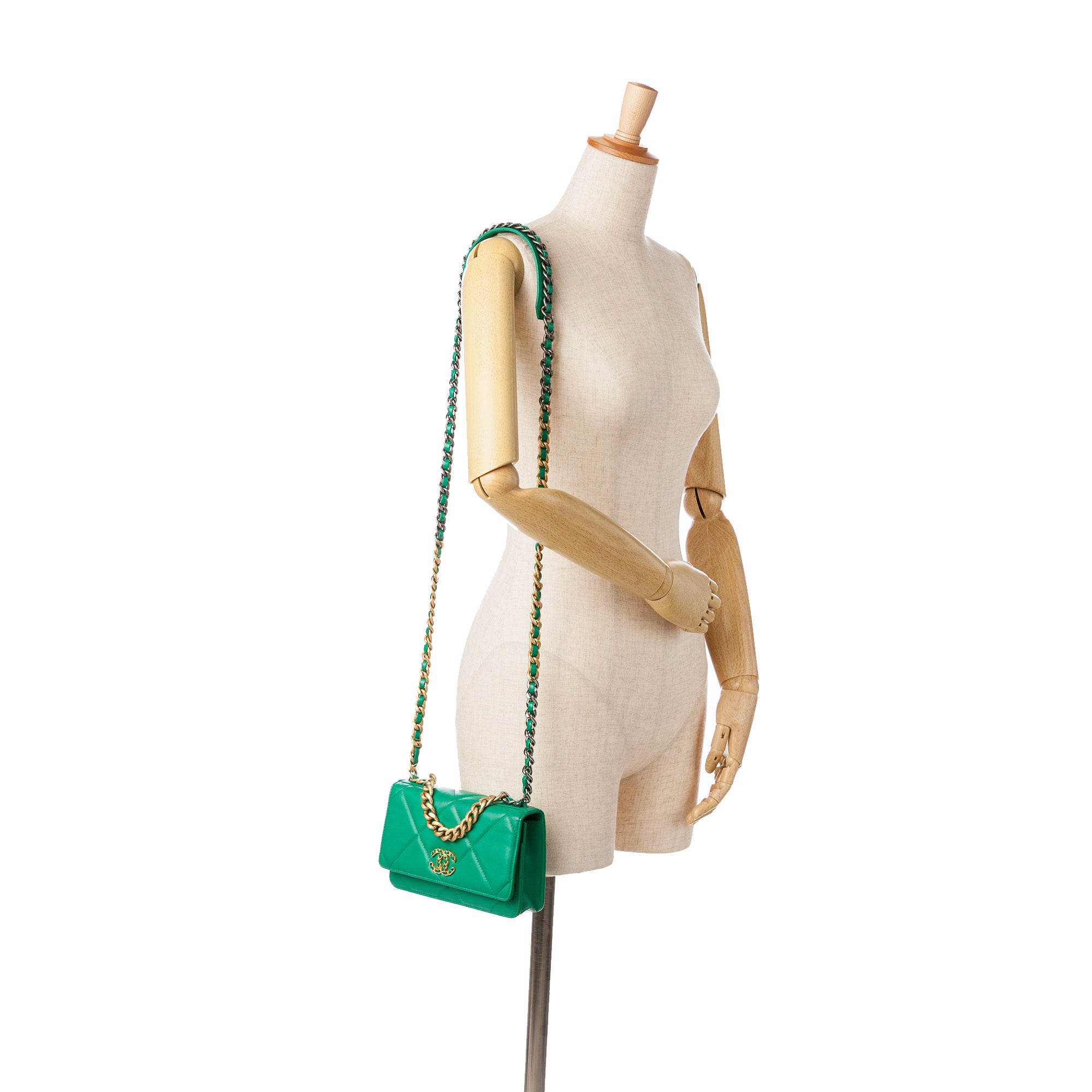 Chanel Borsa Chanel 19 Woc verde Borse