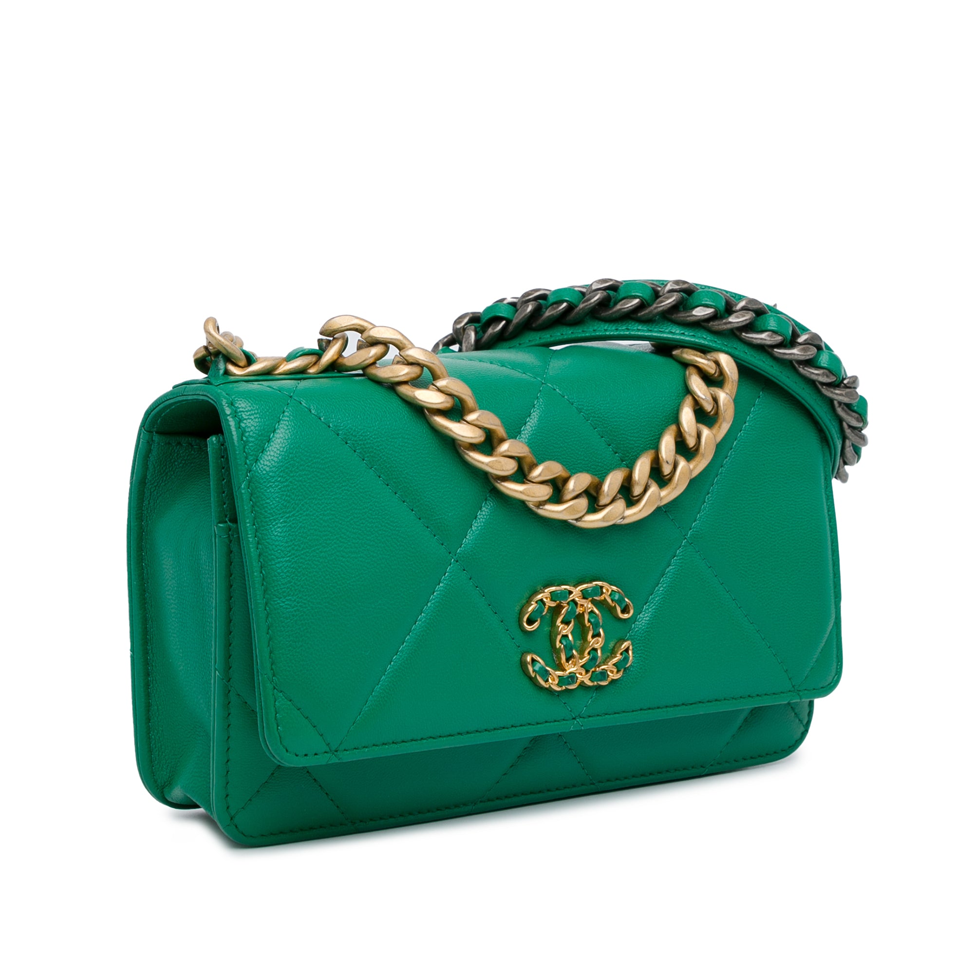 Chanel Borsa Chanel 19 Woc verde Borse