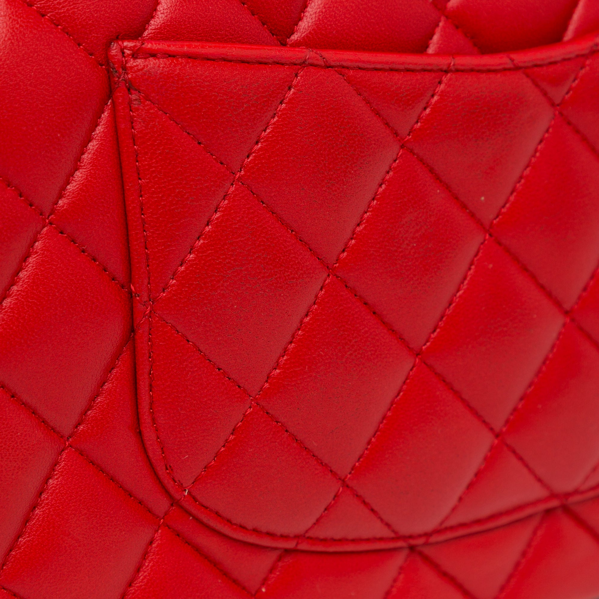 Chanel Chanel Classic Media Agnello Red Borse, Novità, Prodotti