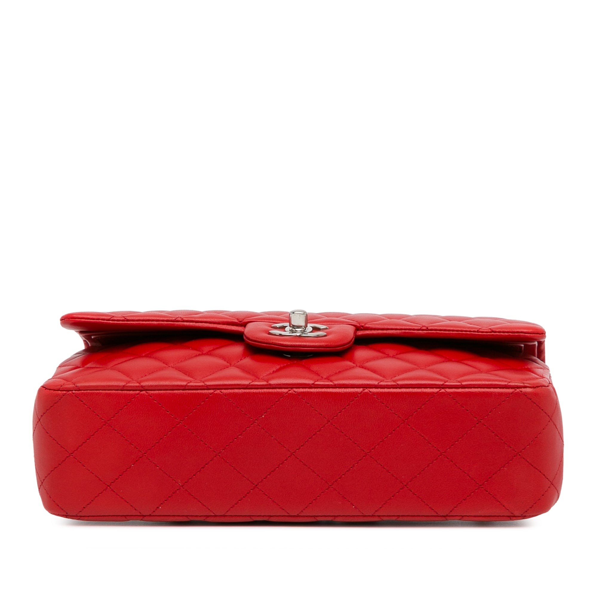 Chanel Chanel Classic Media Agnello Red Borse, Novità, Prodotti