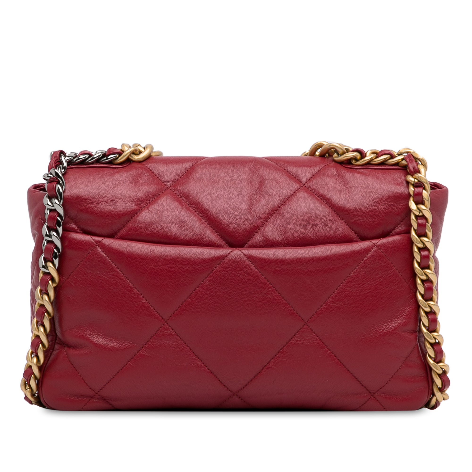 Chanel Borsa Chanel 19 Grande Rosso Borse