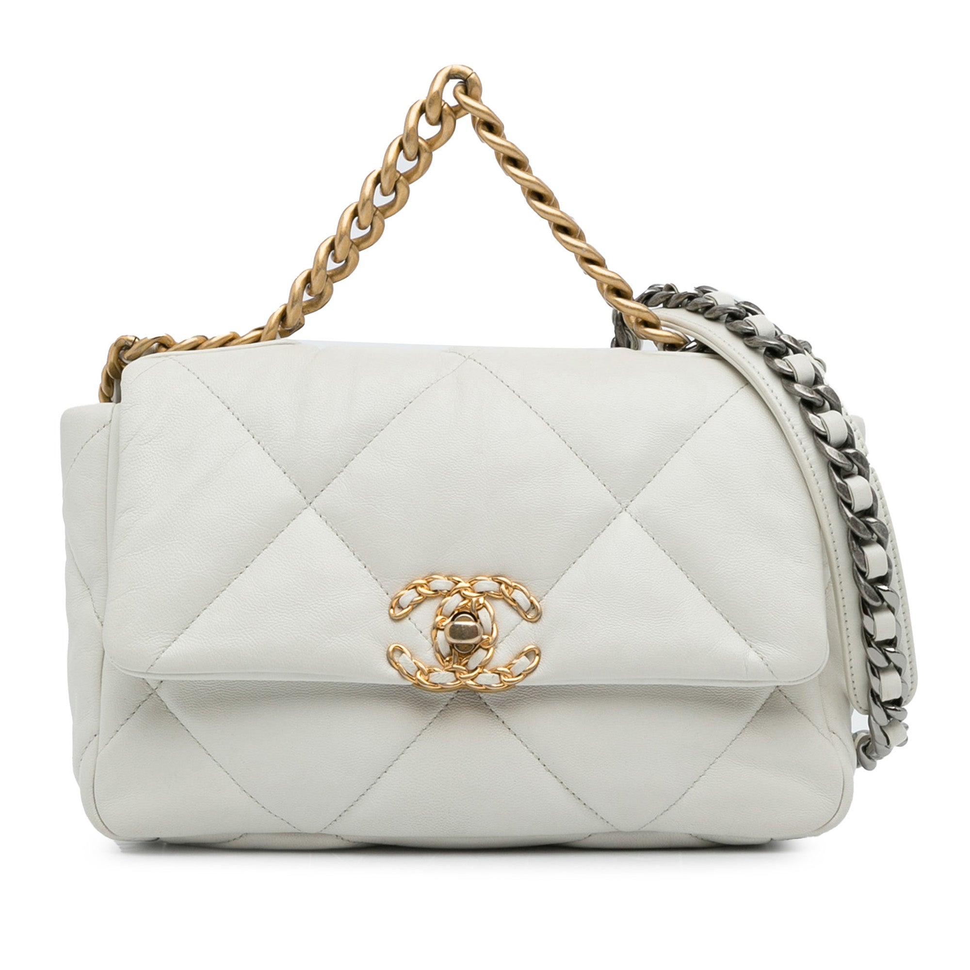 Chanel Borsa Chanel 19 bianco ghiaccio Borse