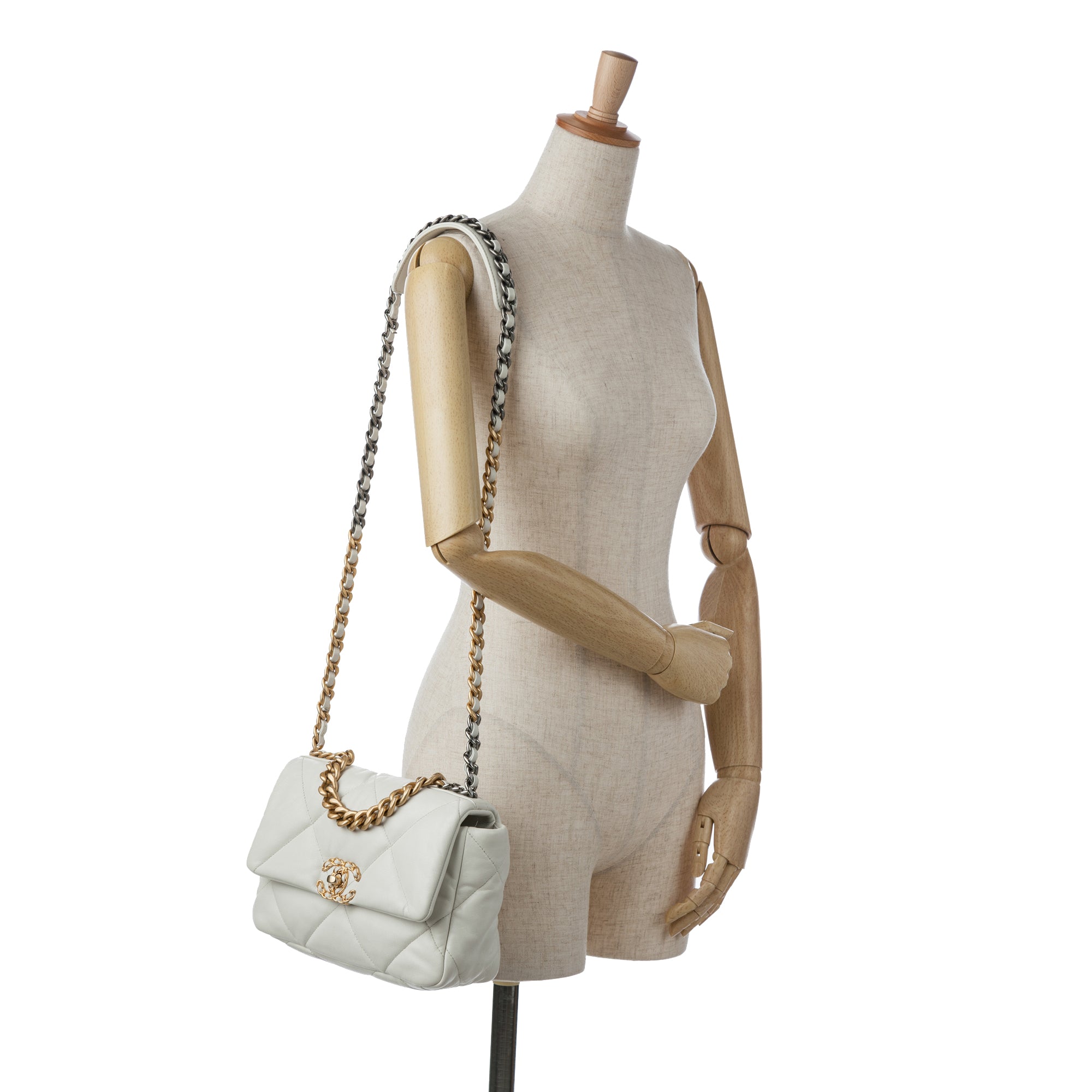 Chanel Borsa Chanel 19 bianco ghiaccio Borse