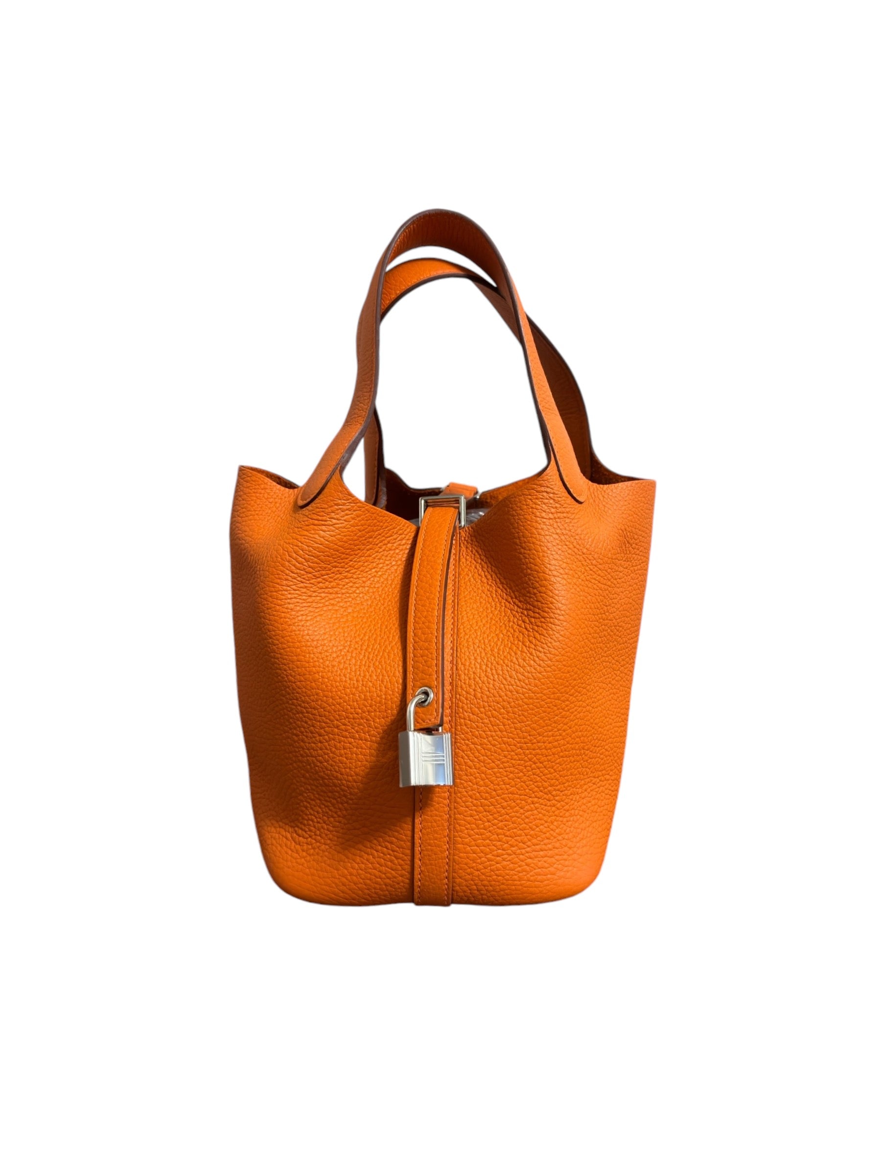 Hermès Borsa Hermès Picotin Lock 18 Orange Borse