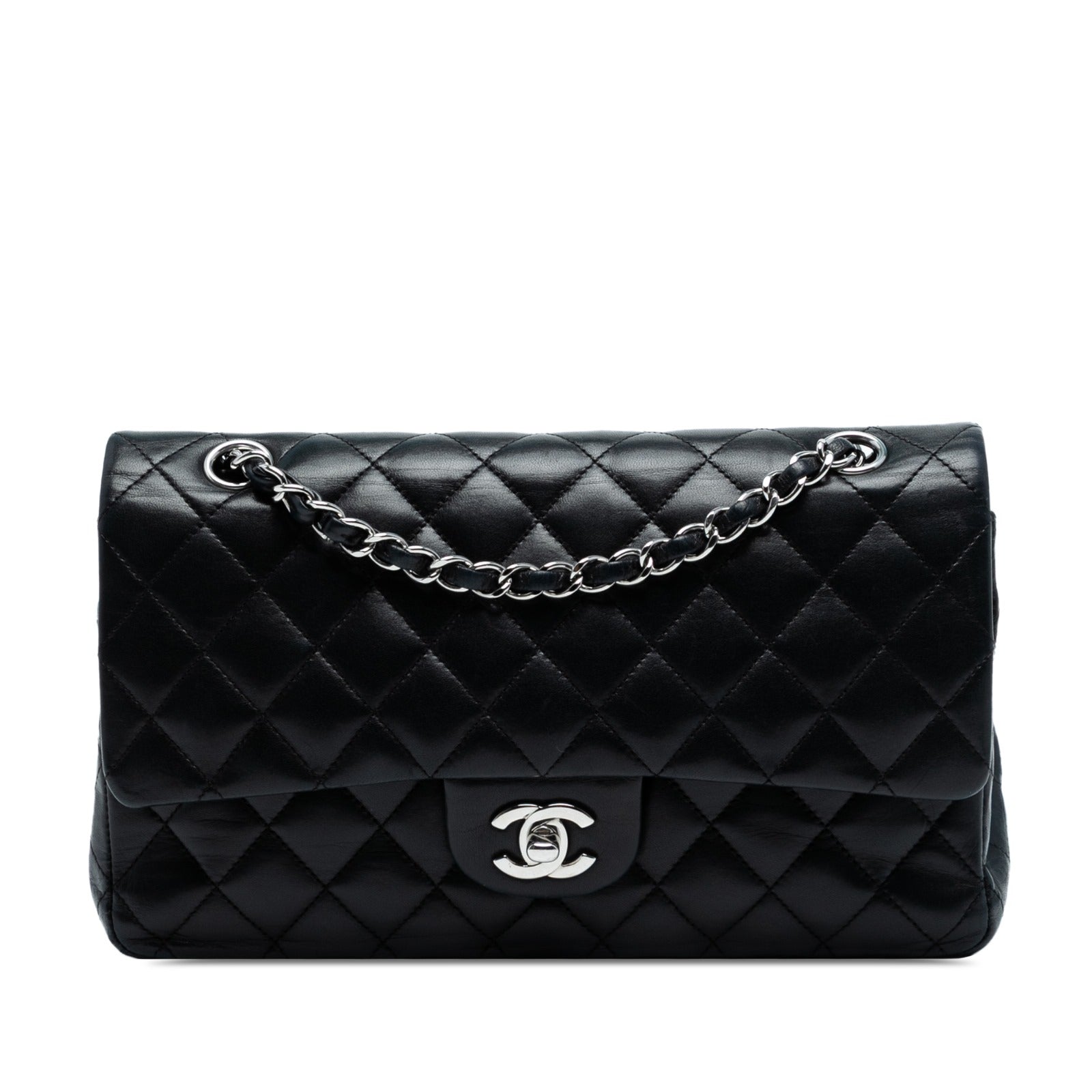 OTTIME CONDIZIONI Chanel Classic Flap Media Nera in Agnello Borse, Novità, Prodotti