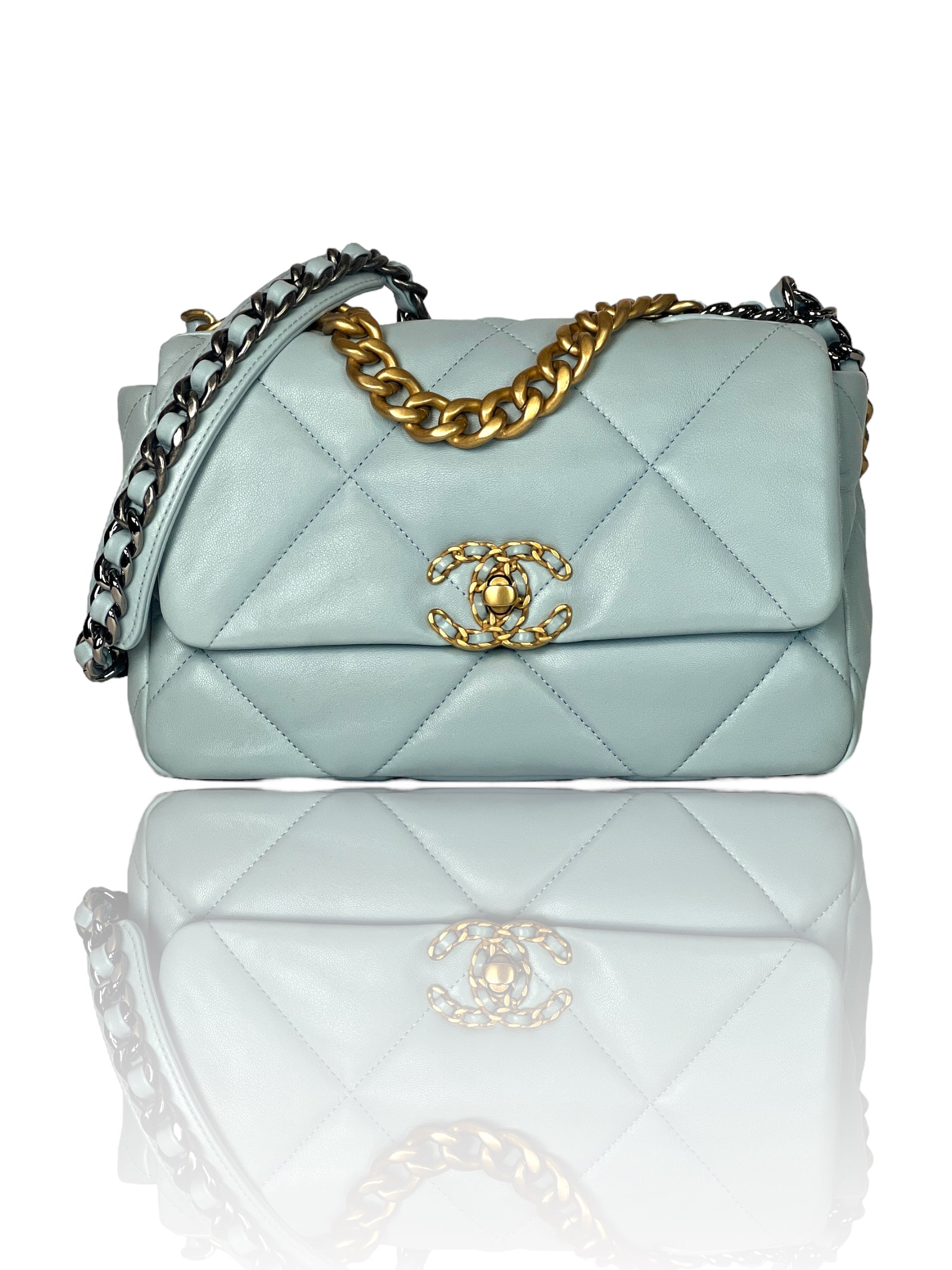 Chanel Borsa Chanel 19 Light Blue Borse