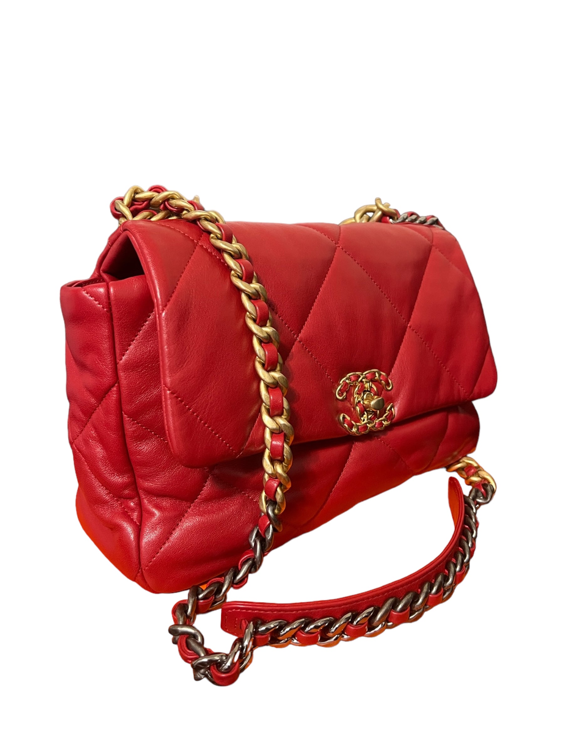 Chanel Borsa Chanel 19 Grande Rossa Borse