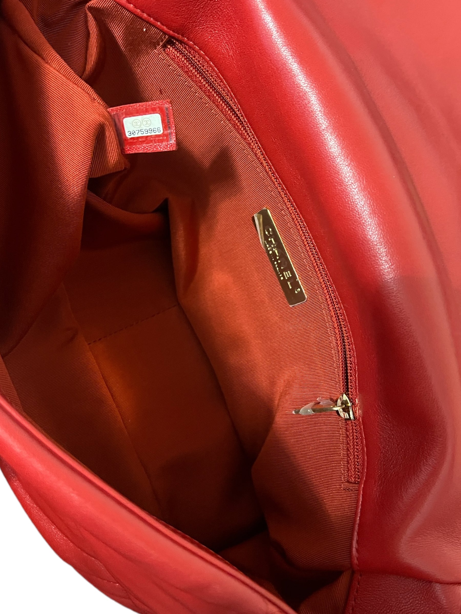 Chanel Borsa Chanel 19 Grande Rossa Borse