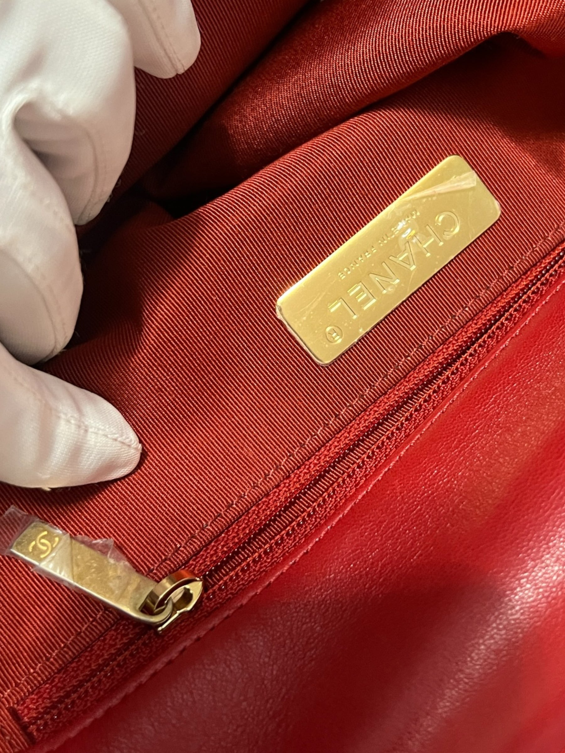Chanel Borsa Chanel 19 Grande Rossa Borse