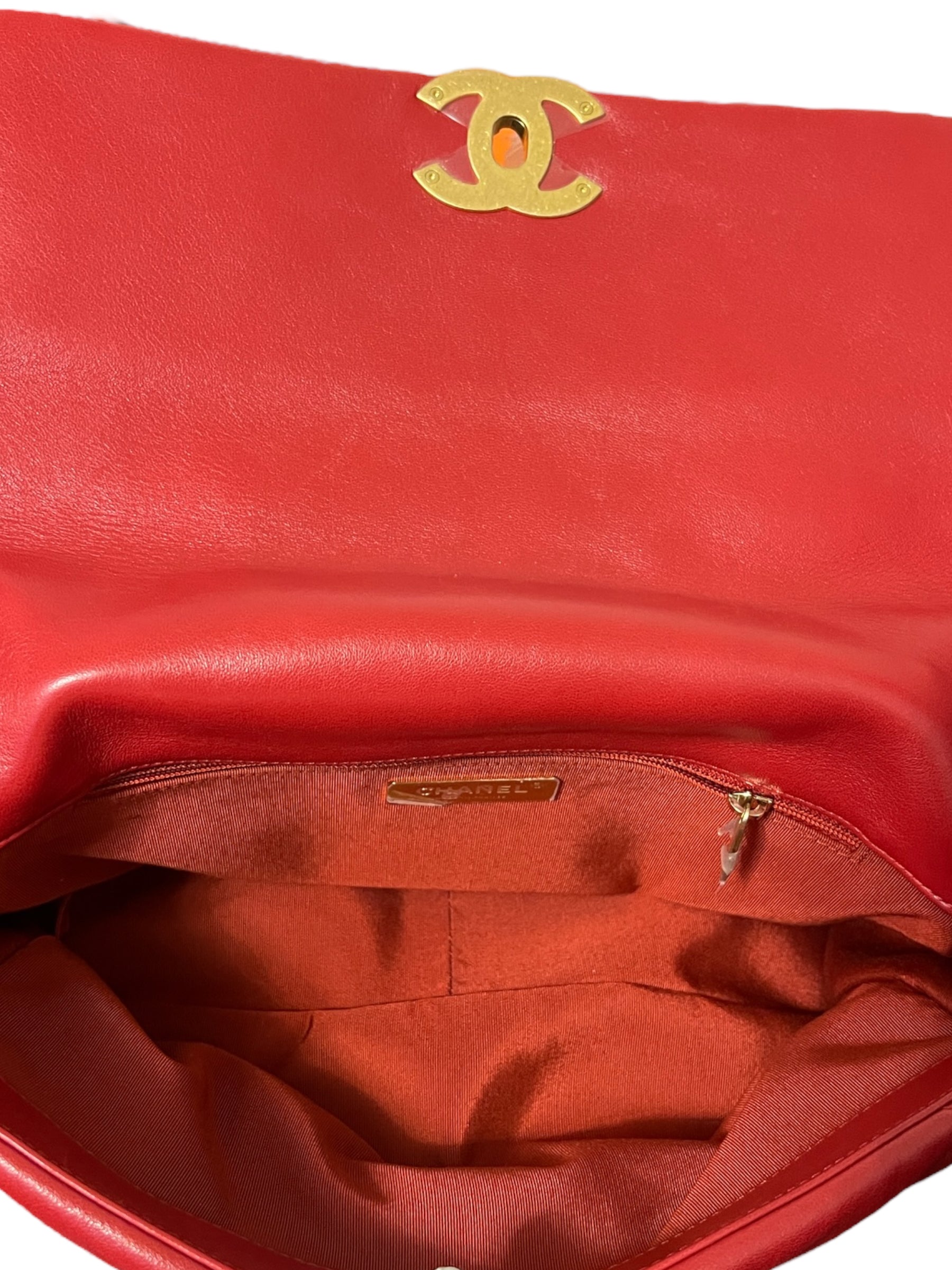 Chanel Borsa Chanel 19 Grande Rossa Borse