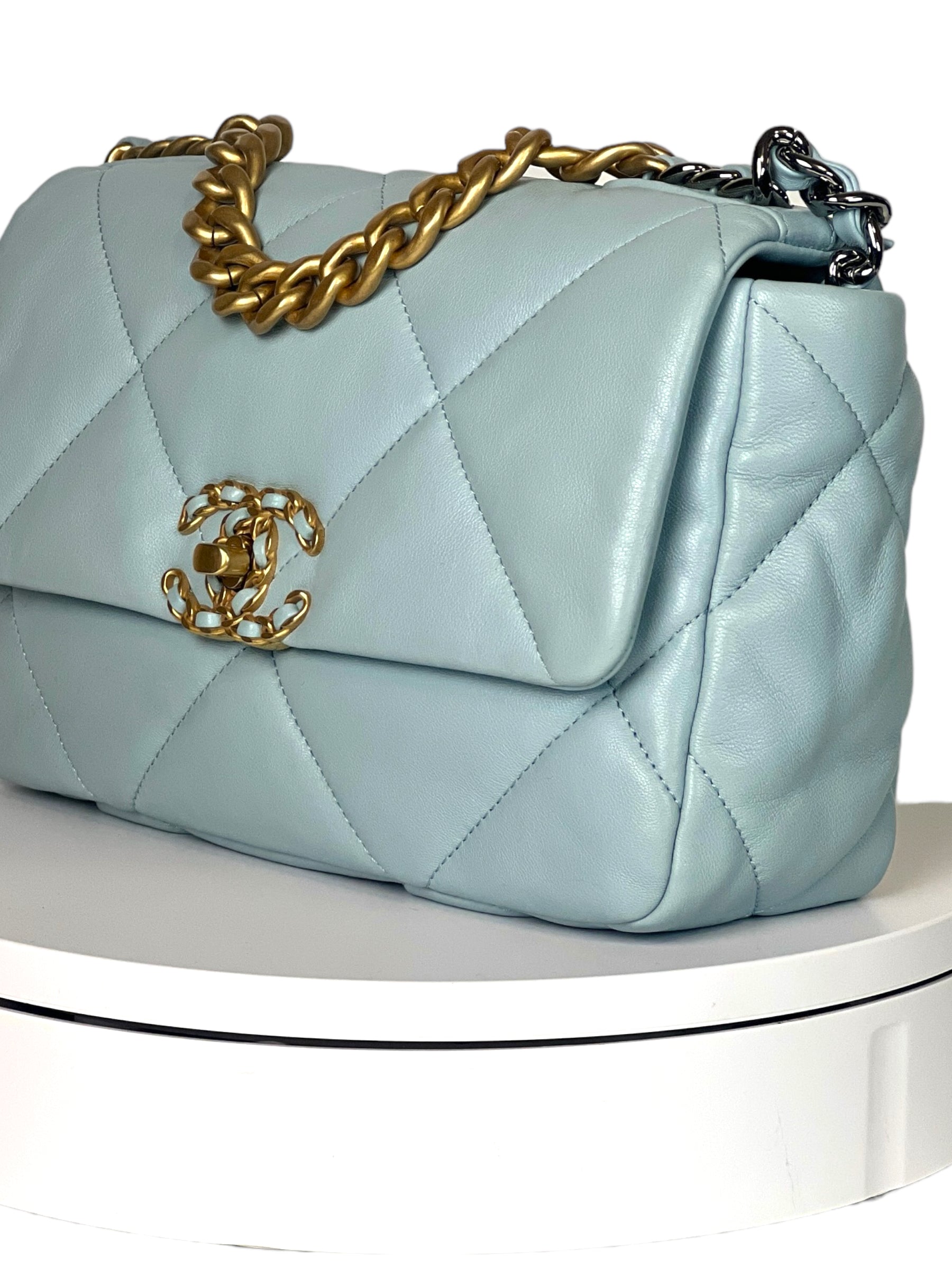 Chanel Borsa Chanel 19 Light Blue Borse