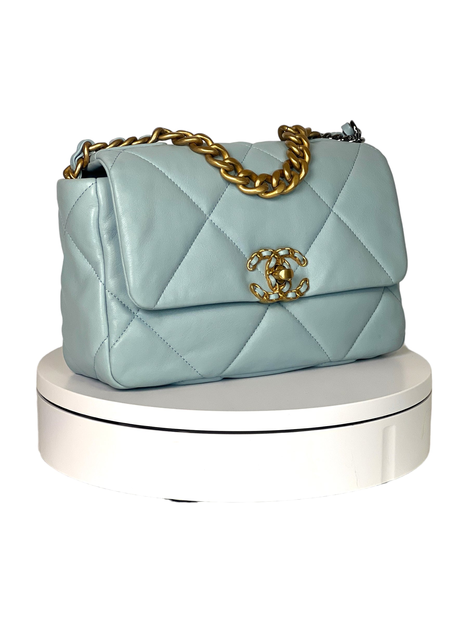 Chanel Borsa Chanel 19 Light Blue Borse
