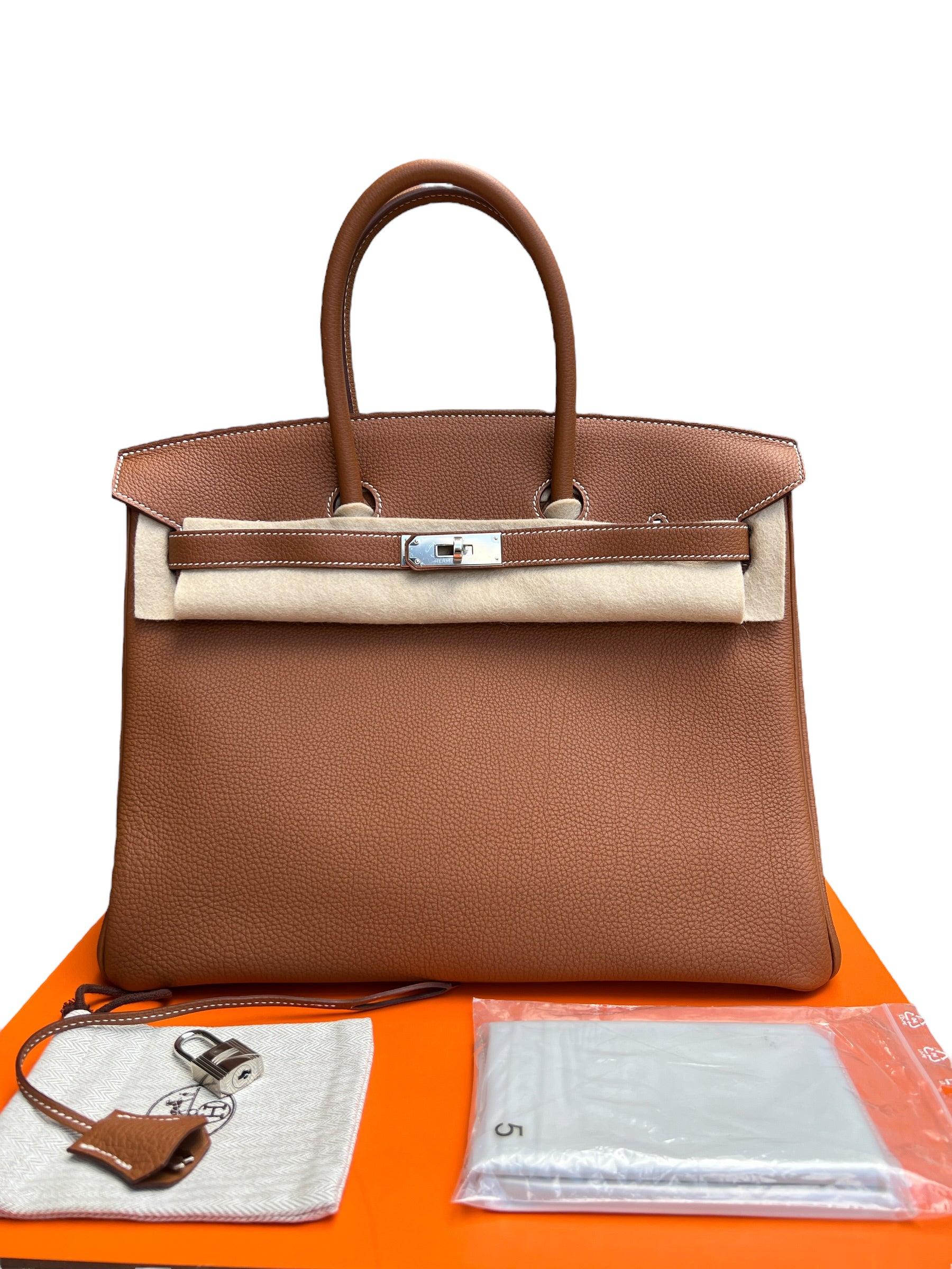 Hermès Borsa Hermès Birkin 35 Gold Togo Borse
