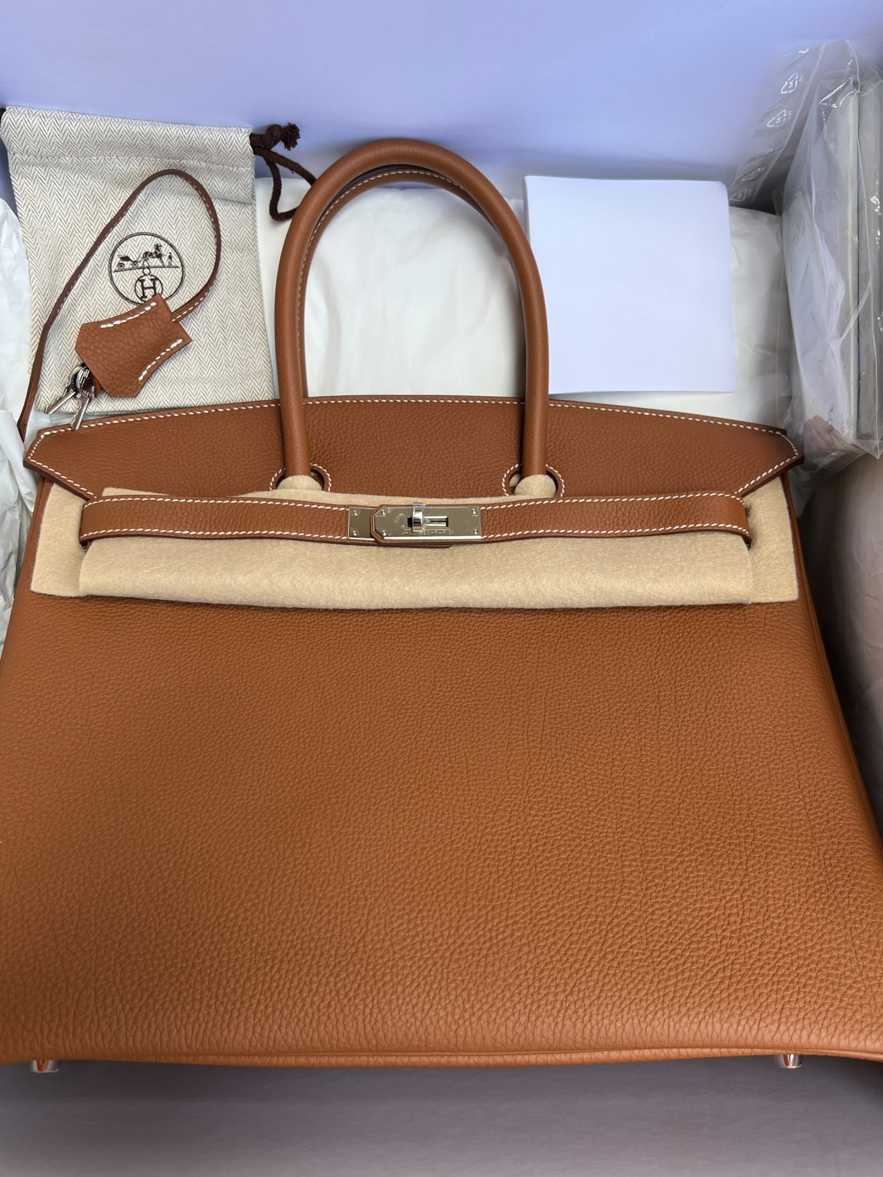 Hermès Borsa Hermès Birkin 35 Gold Togo Borse