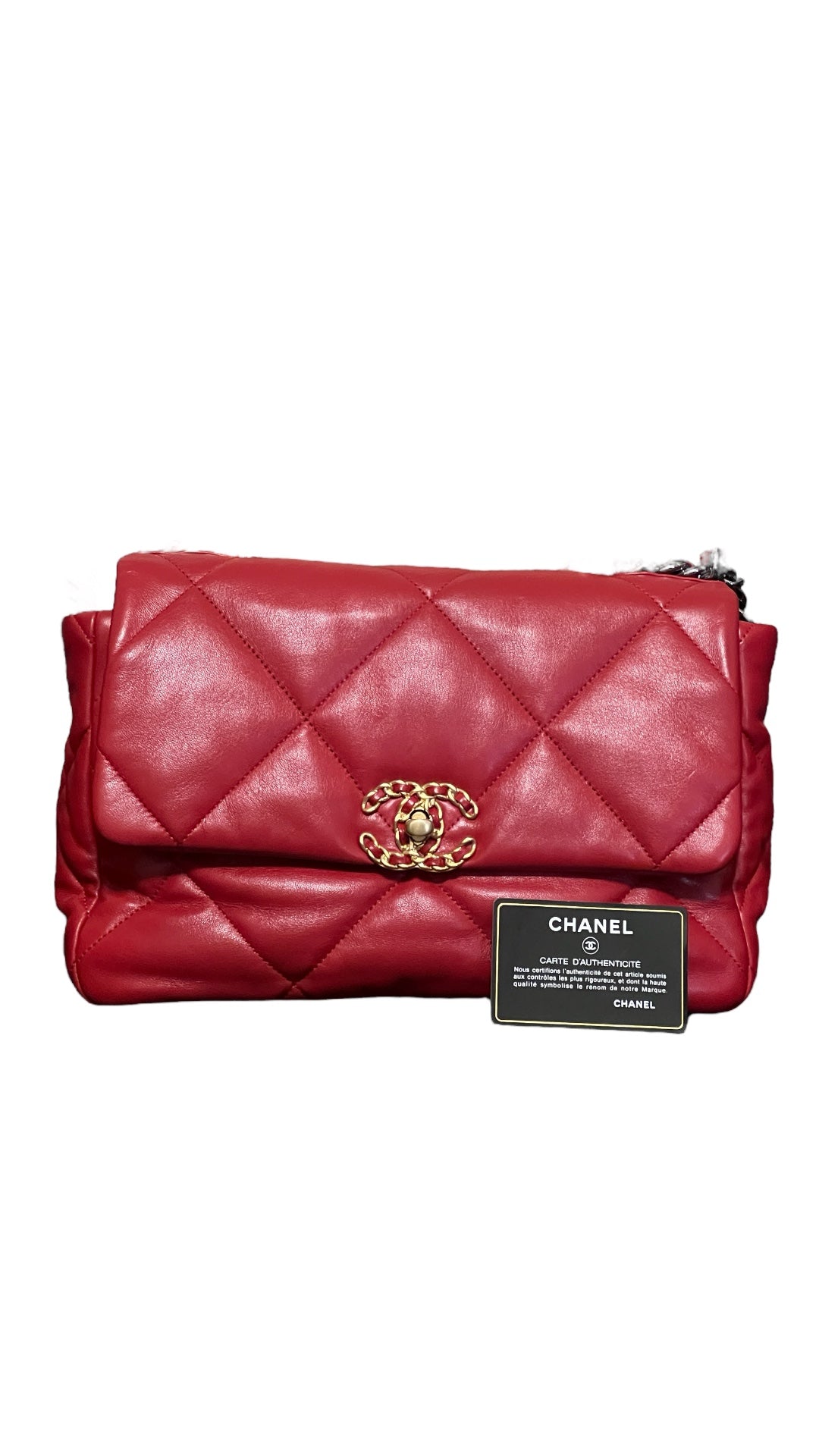 Chanel Borsa Chanel 19 Grande Rossa Borse