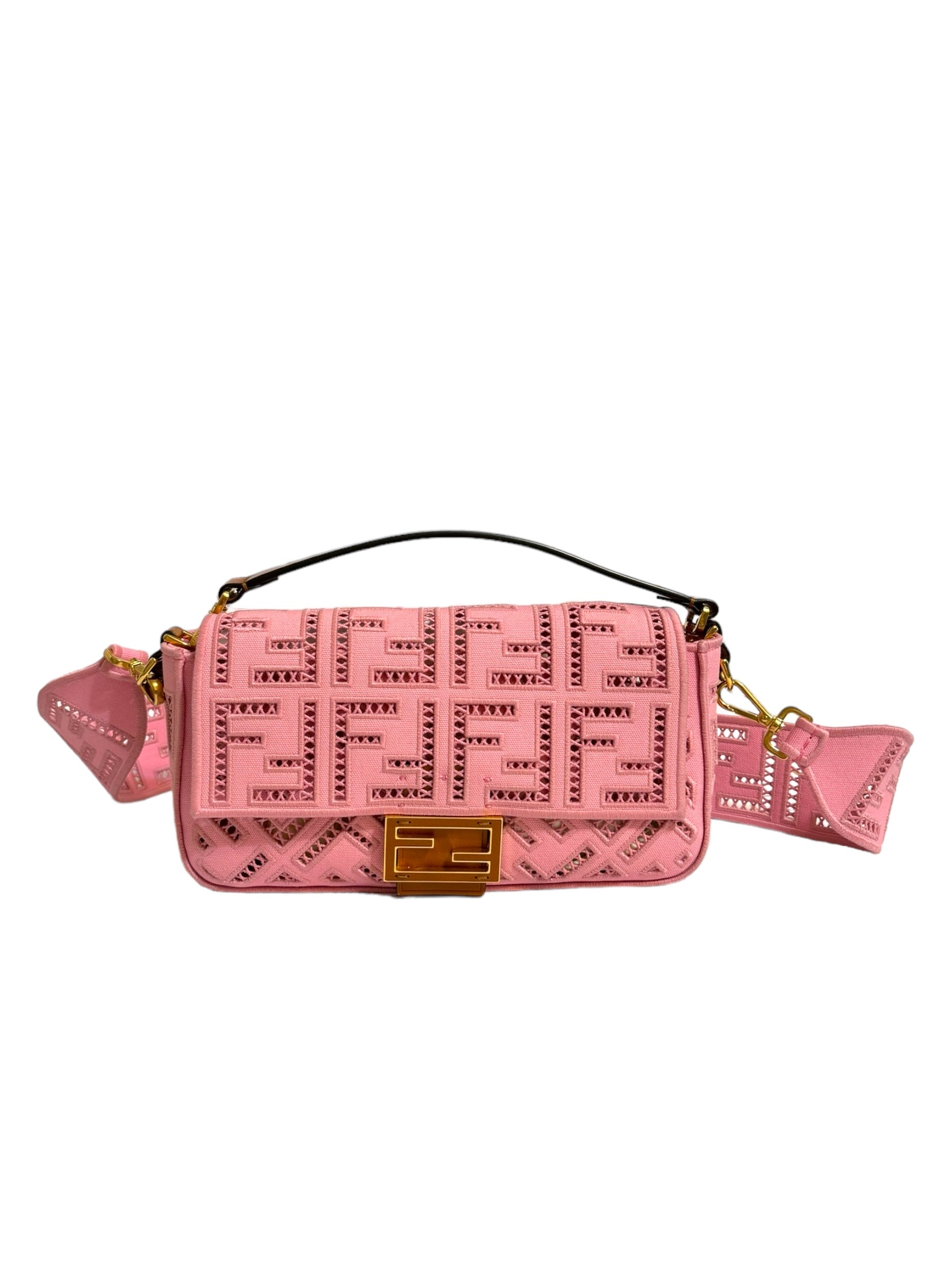 Fendi Borsa Fendi Baguette Tela Ricamata FF Borse