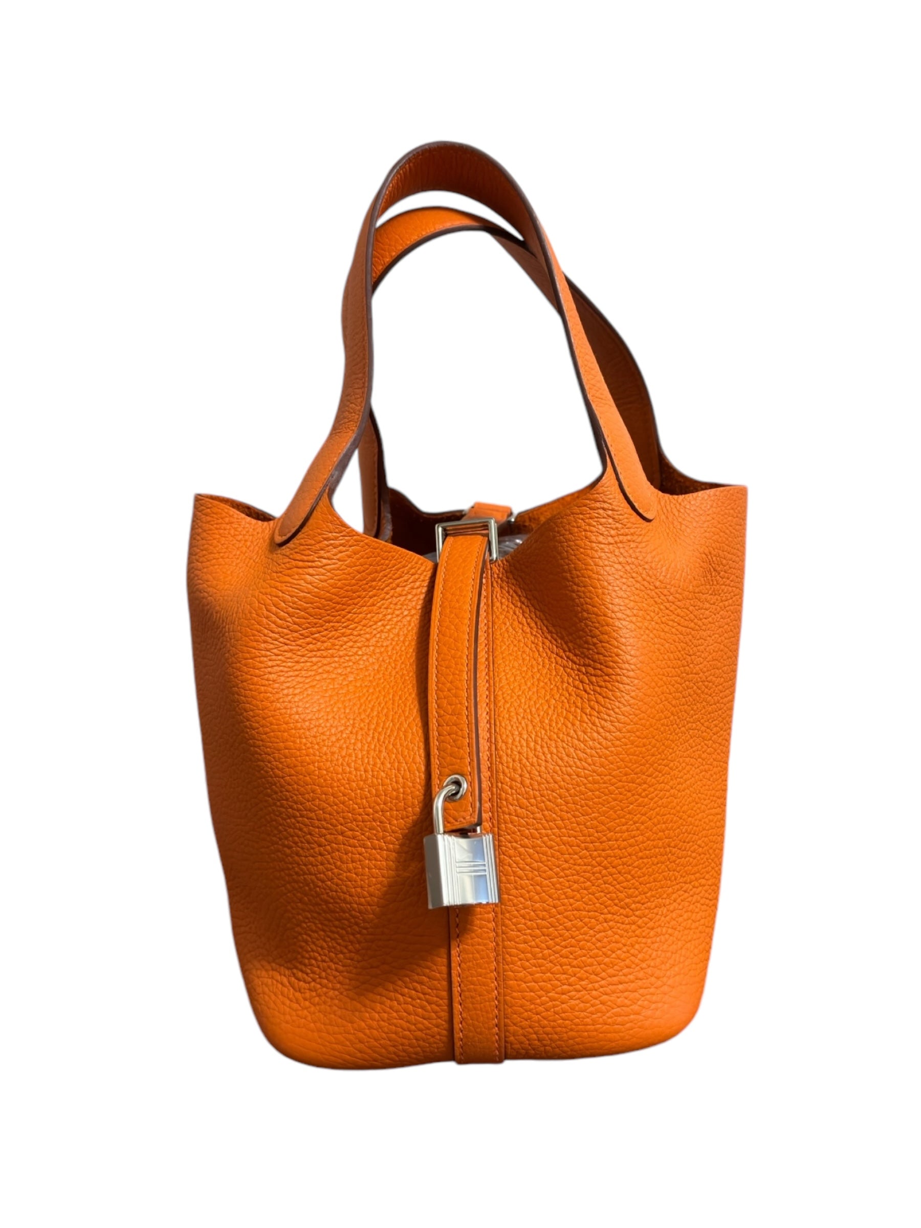 Hermès Borsa Hermès Picotin Lock 18 Orange Borse