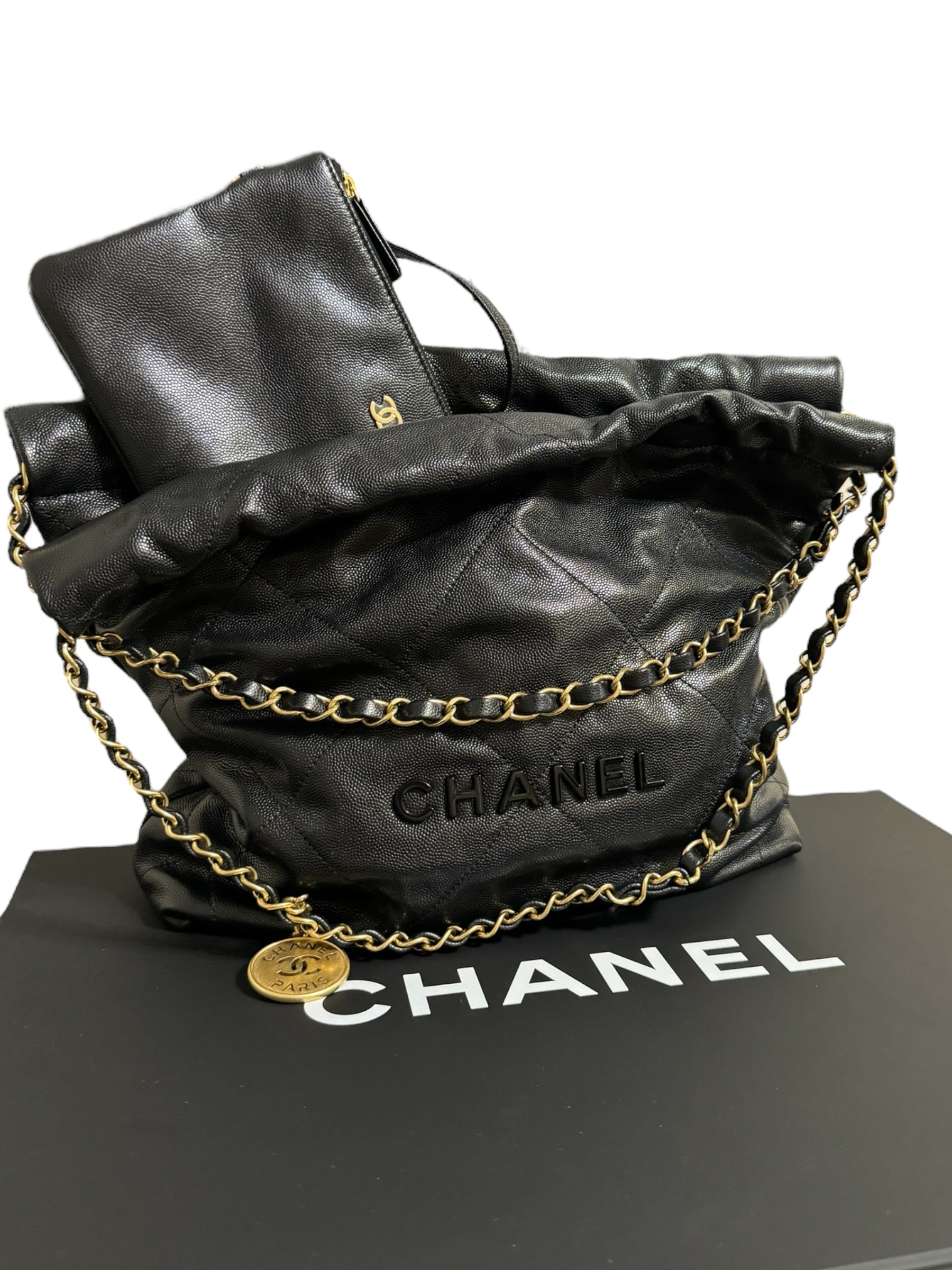 Chanel Borsa Chanel 22 Caviar Piccola Borse