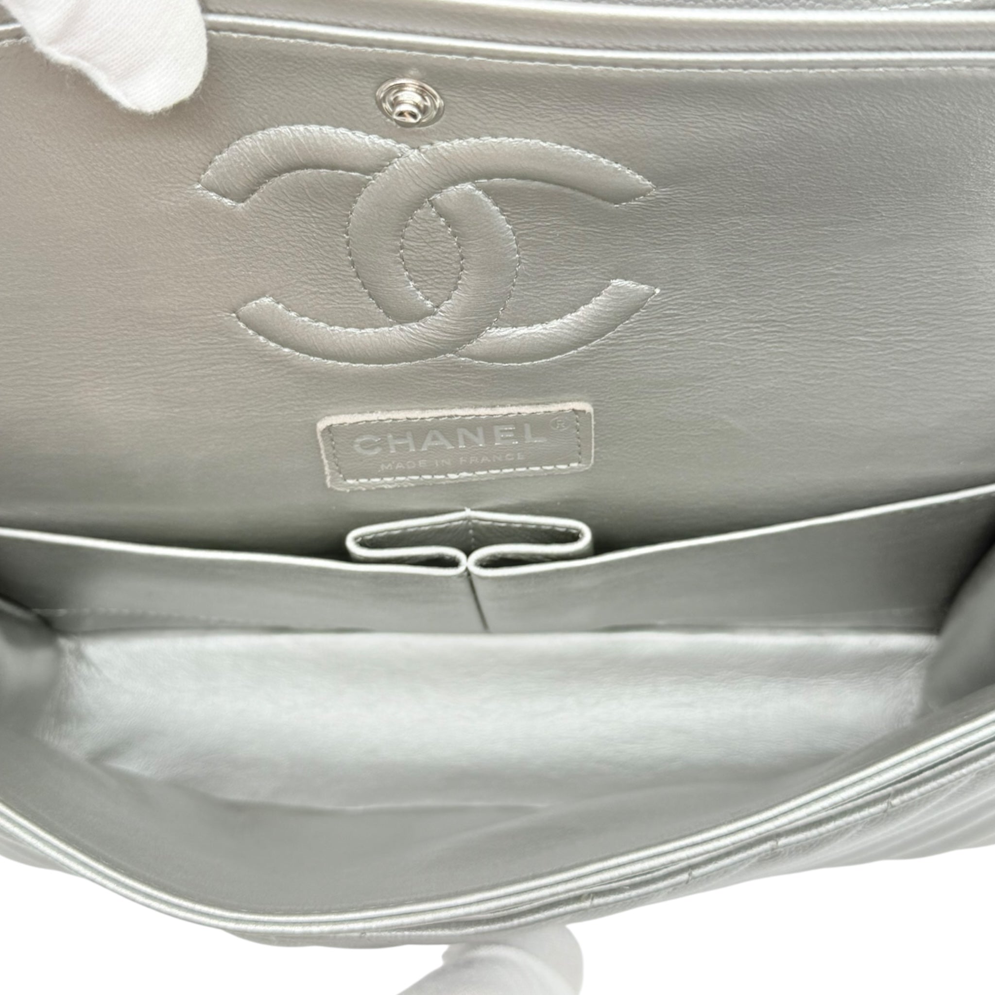 Chanel Chanel Timeless Classic Medium Argento Borse