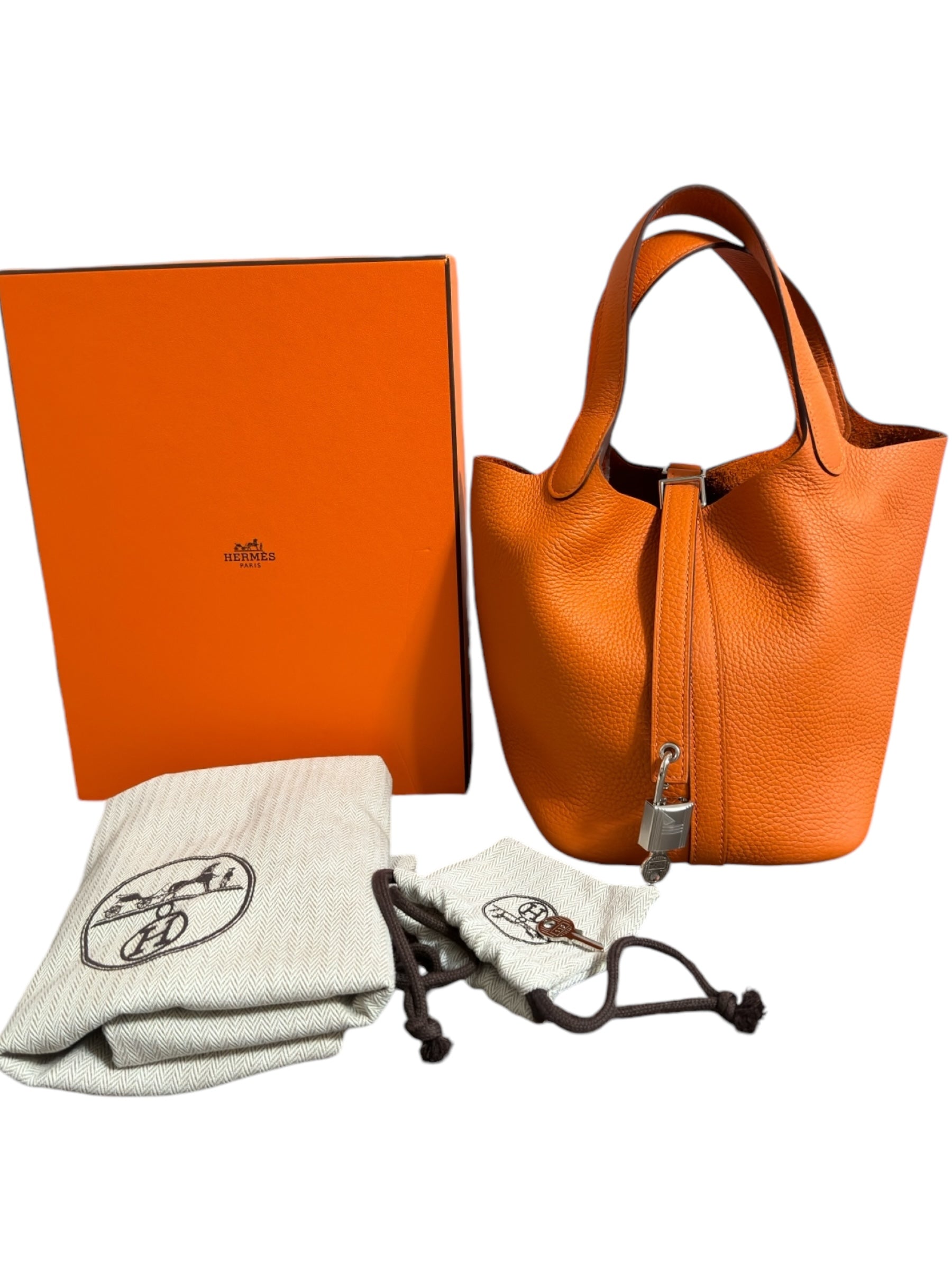 Hermès Borsa Hermès Picotin Lock 18 Orange Borse