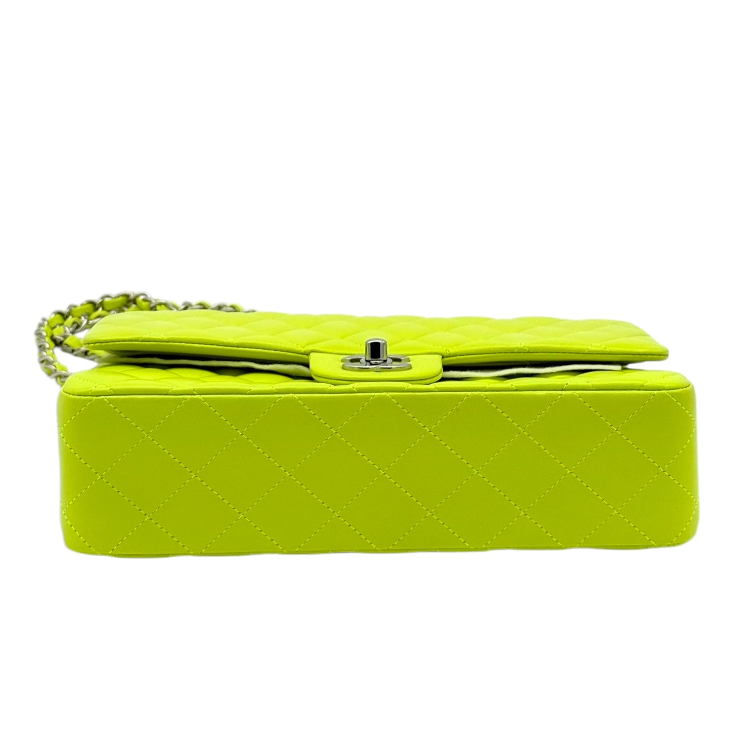 Chanel Chanel Timeless Classic Media Giallo Fluo Borse