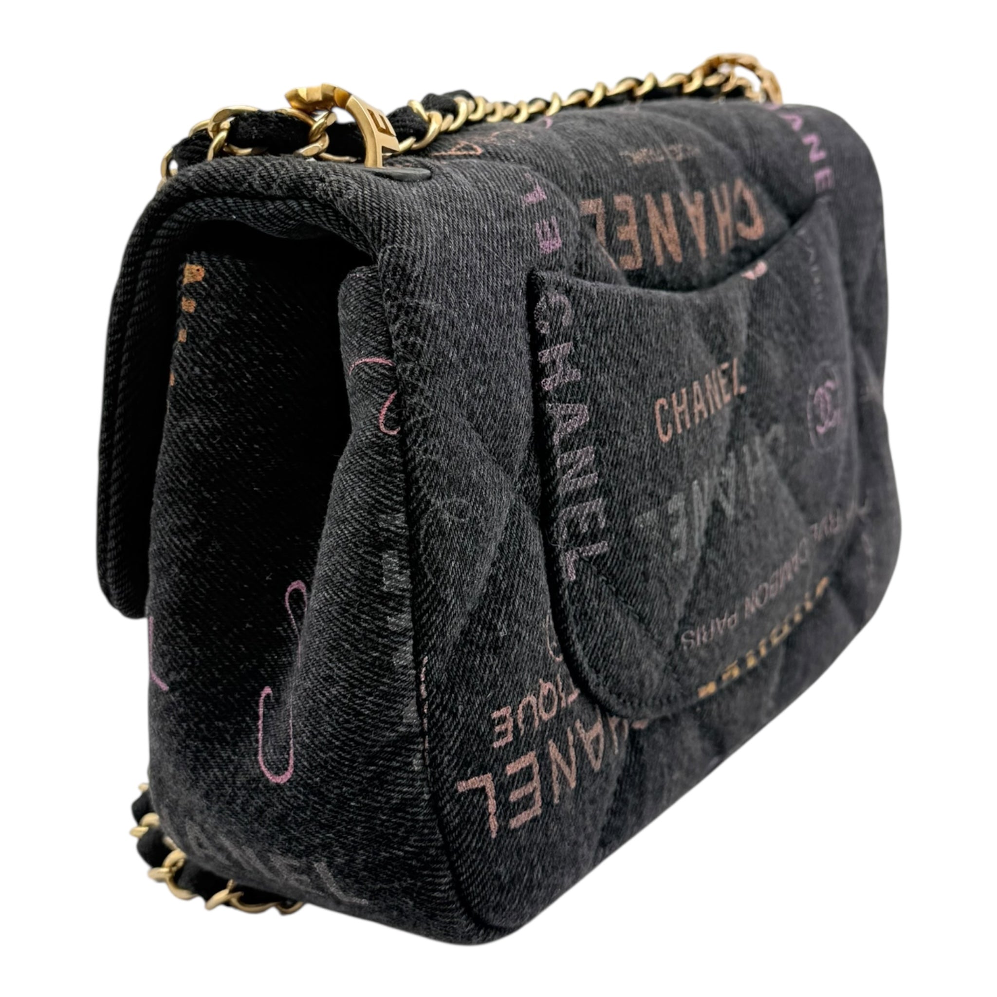 Chanel Chanel Mini Rectangular Denim Grafitti Borse, Novità