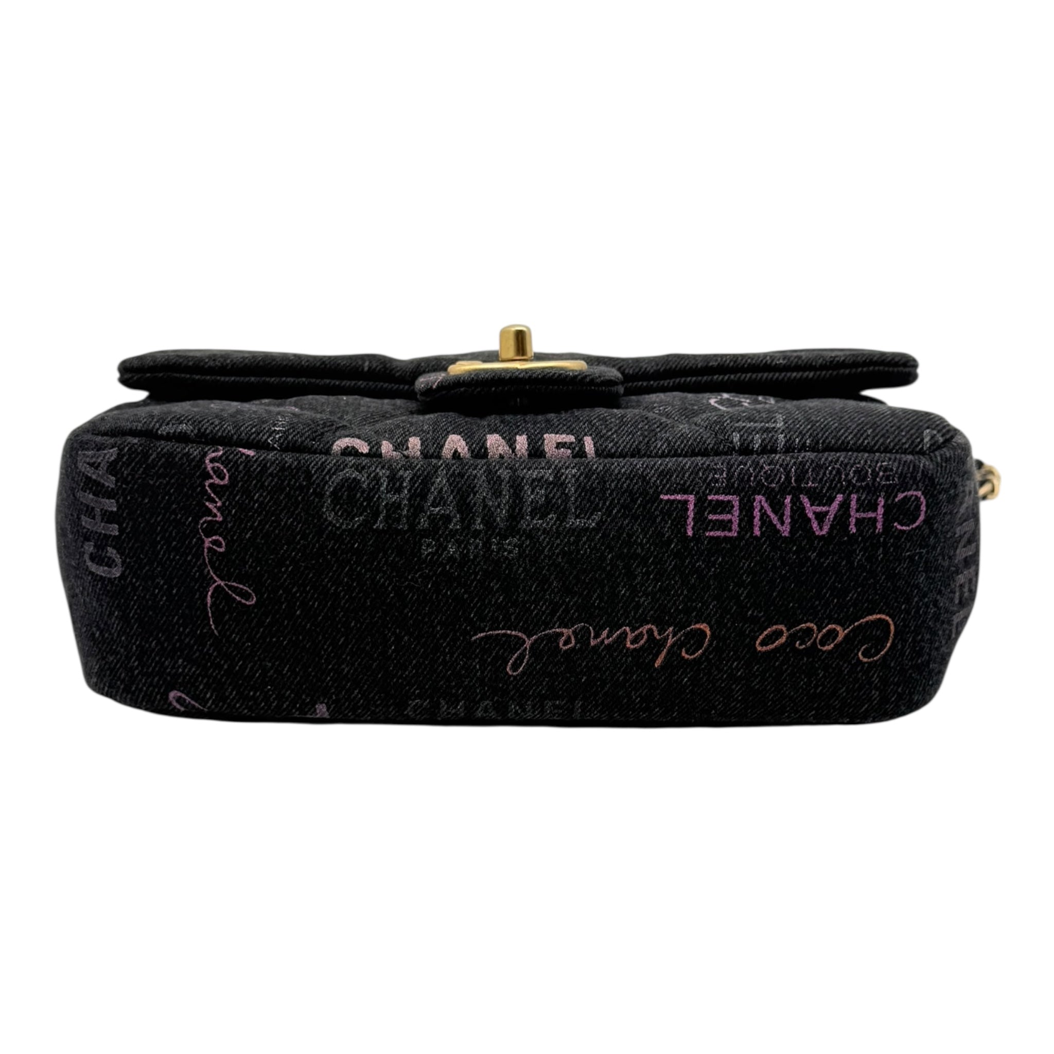 Chanel Chanel Mini Rectangular Denim Grafitti Borse, Novità