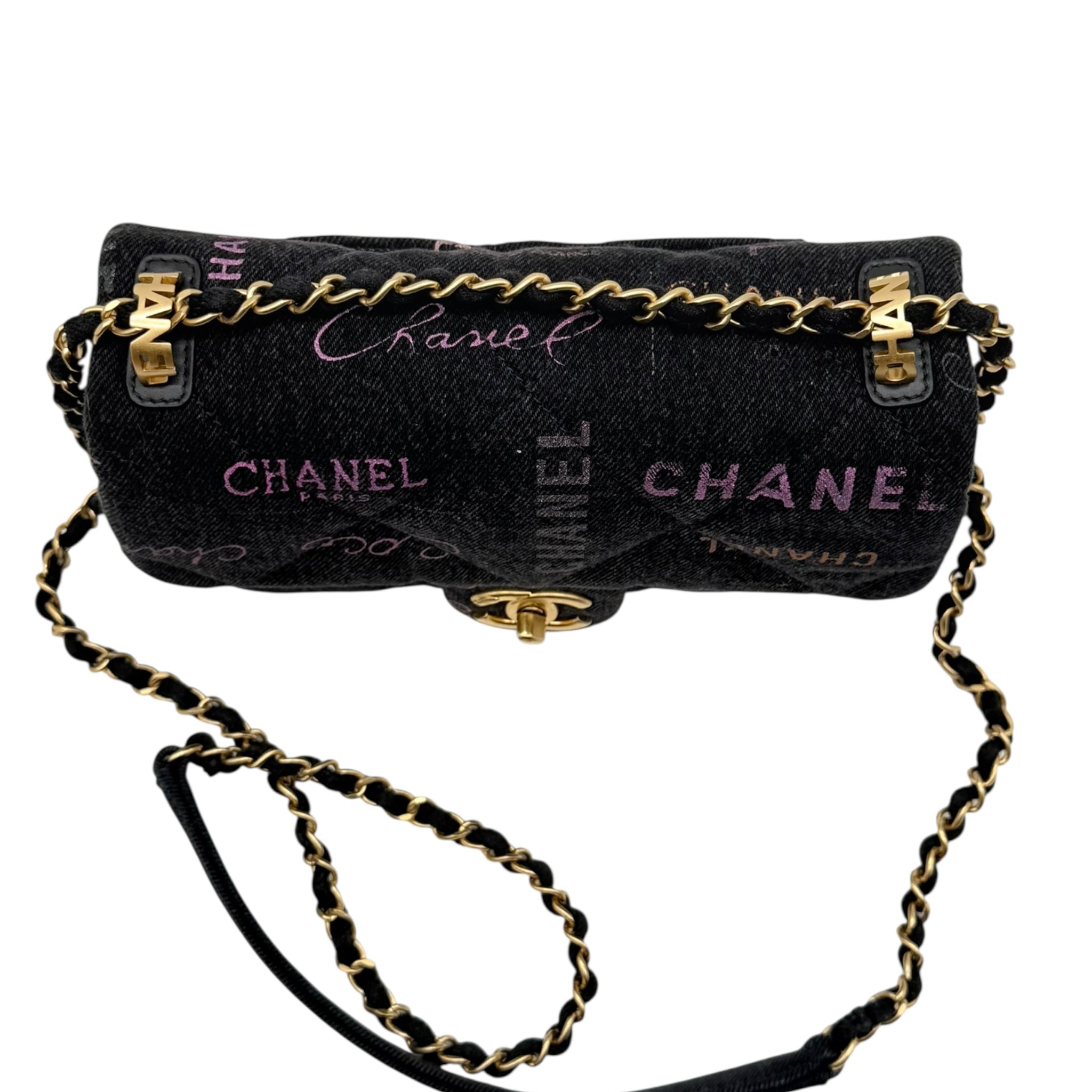 Chanel Chanel Mini Rectangular Denim Grafitti Borse, Novità