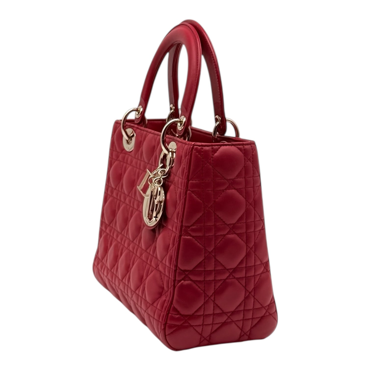 Dior Lady Dior Media Rosso Ciliegia Borse, Novità, Prodotti