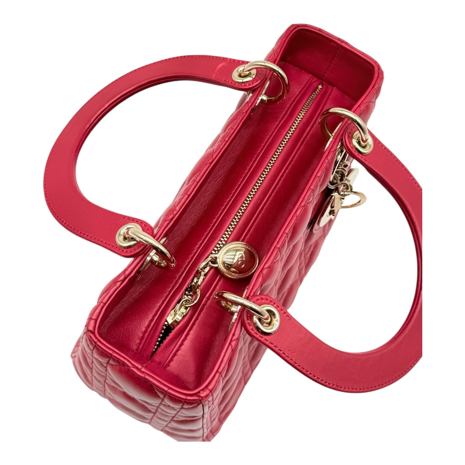 Dior Lady Dior Media Rosso Ciliegia Borse, Novità, Prodotti