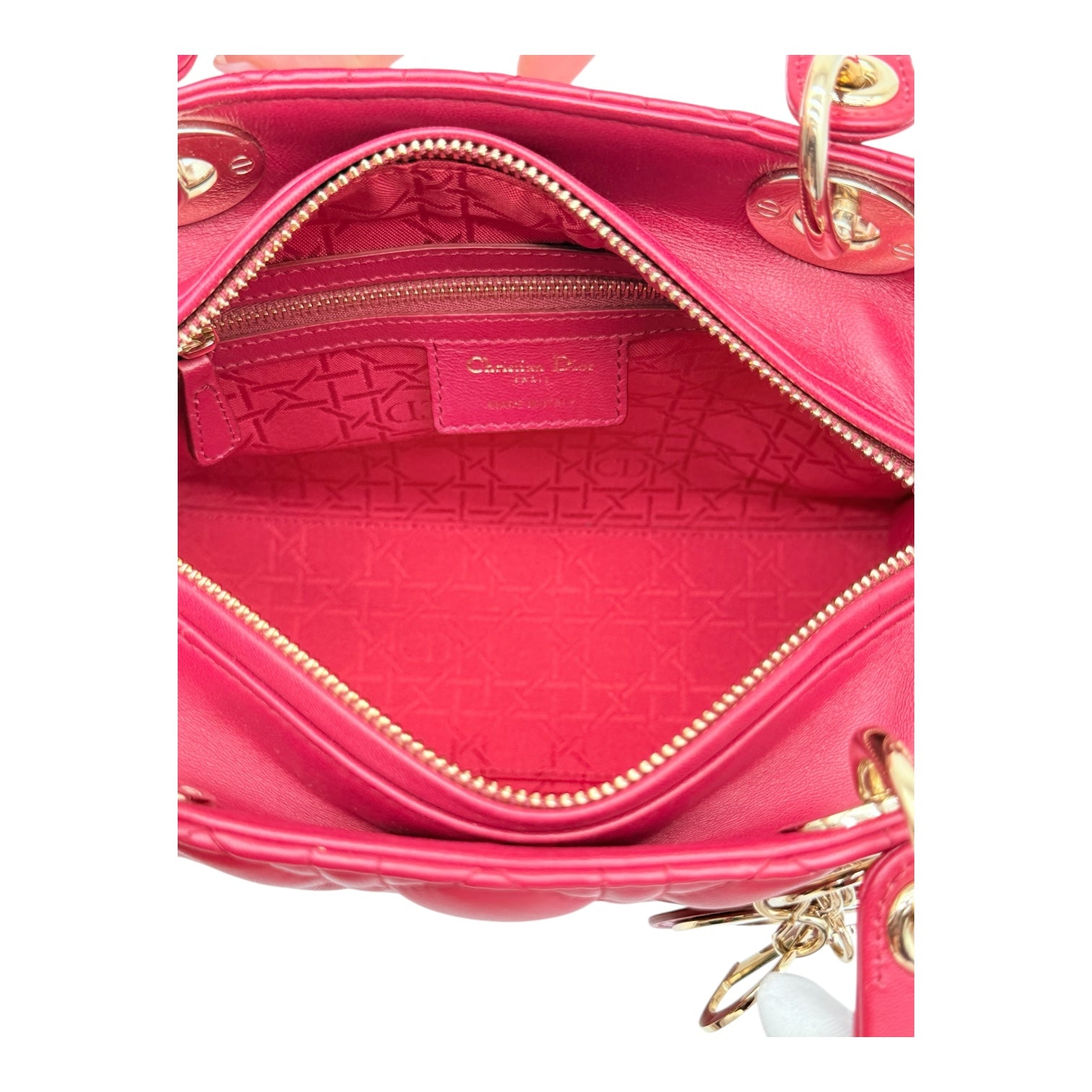 Dior Lady Dior Media Rosso Ciliegia Borse, Novità, Prodotti