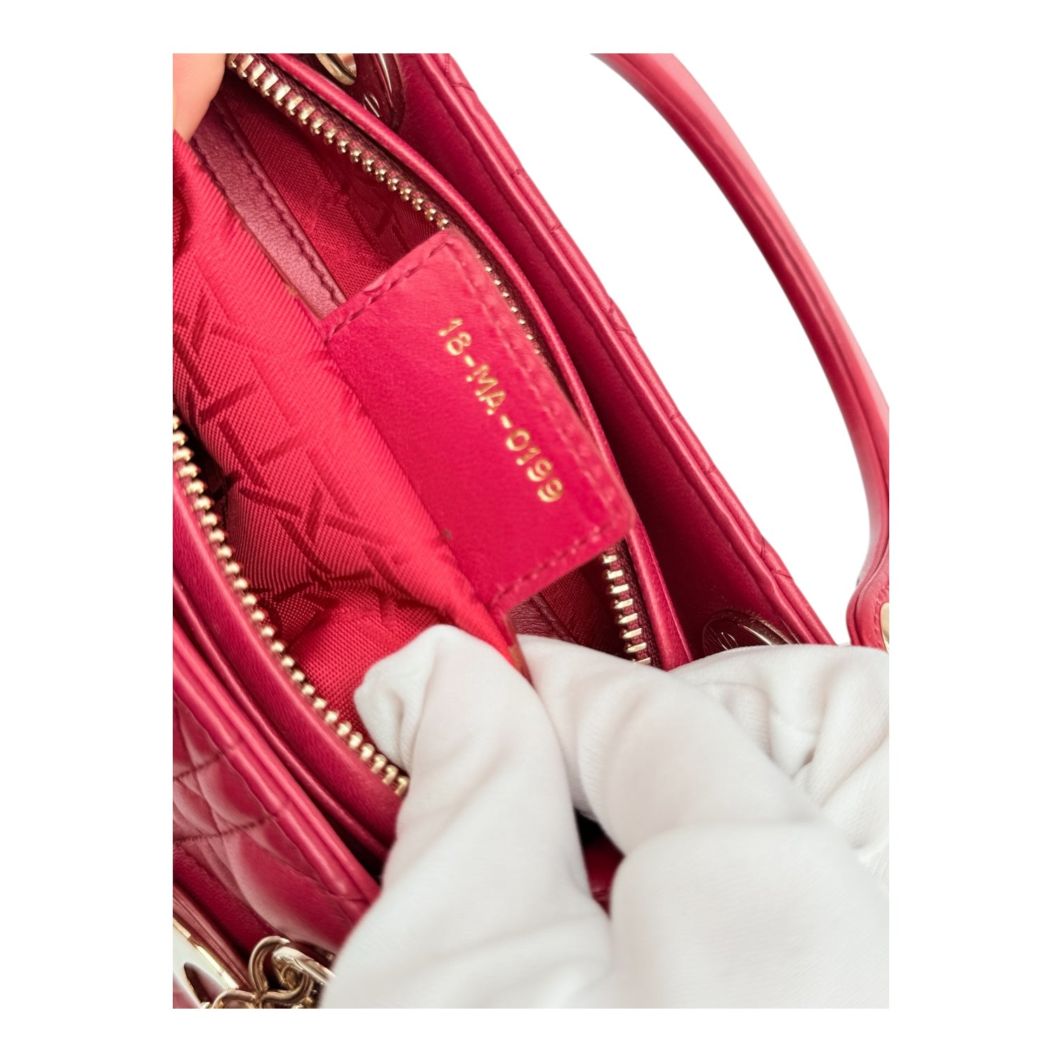 Dior Lady Dior Media Rosso Ciliegia Borse, Novità, Prodotti