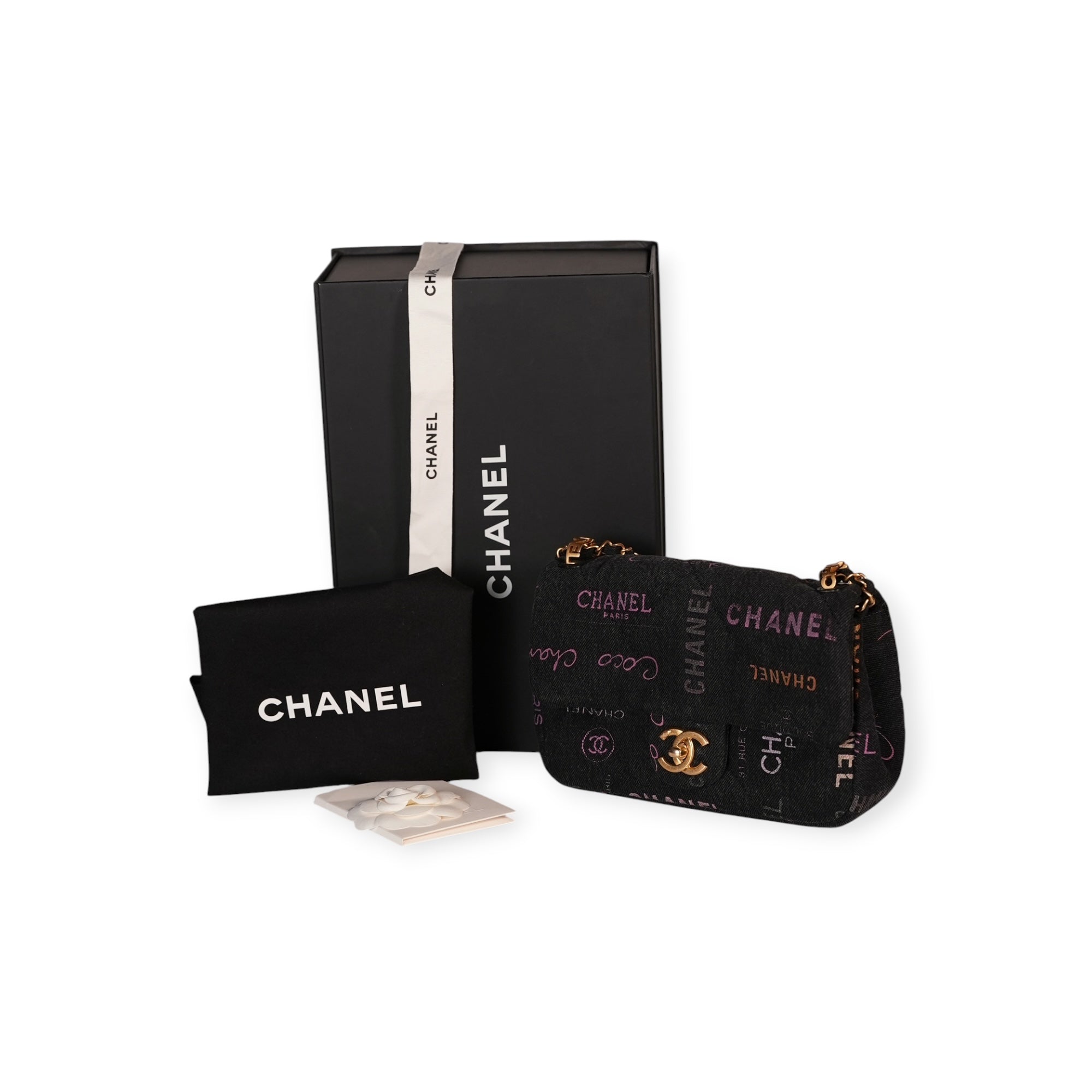 Chanel Chanel Mini Rectangular Denim Grafitti Borse, Novità