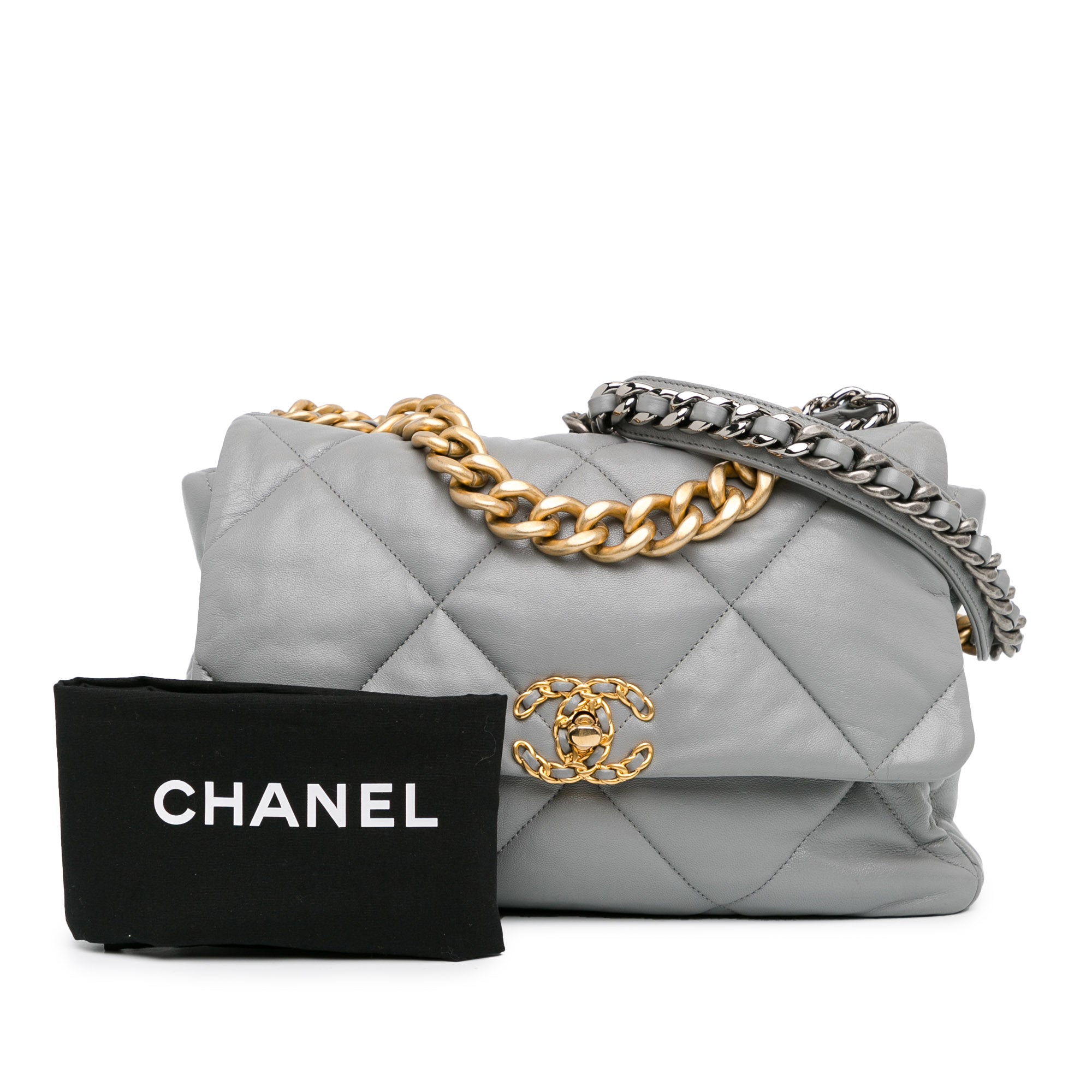 Chanel Borsa Chanel 19 grande Grey Borse