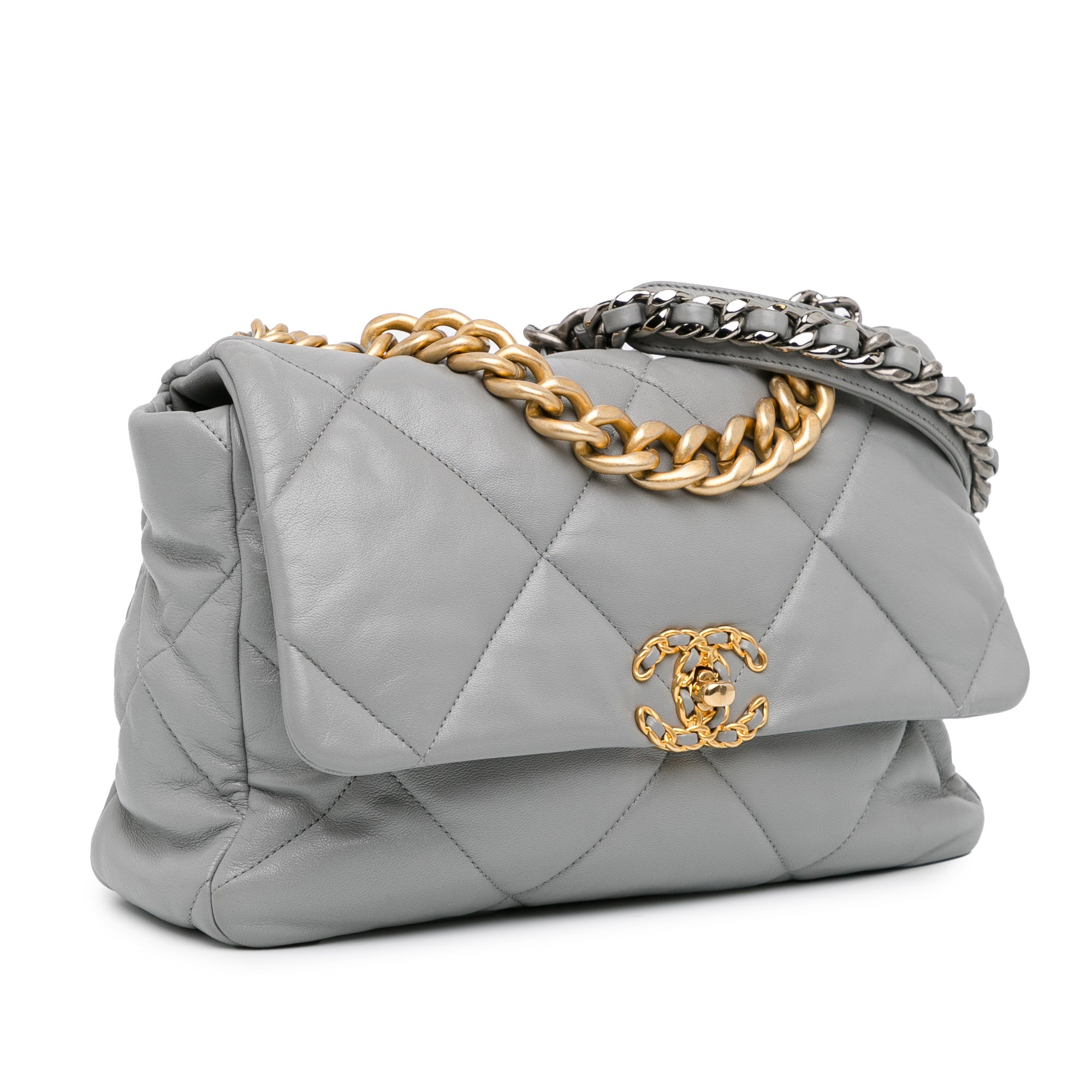 Chanel Borsa Chanel 19 grande Grey Borse