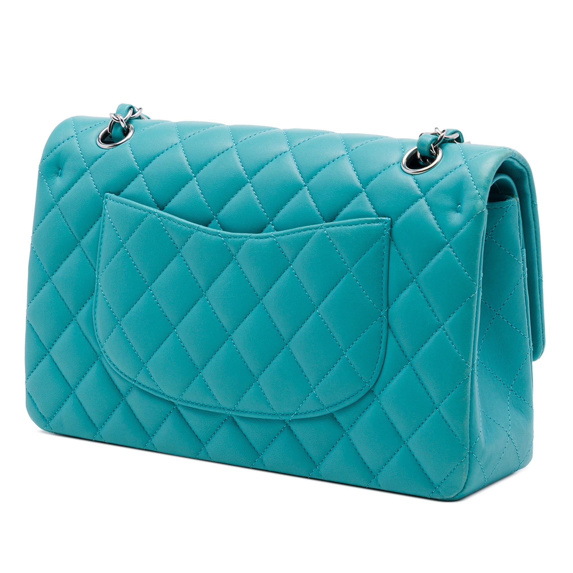 Chanel Classic 11.12 media turchese