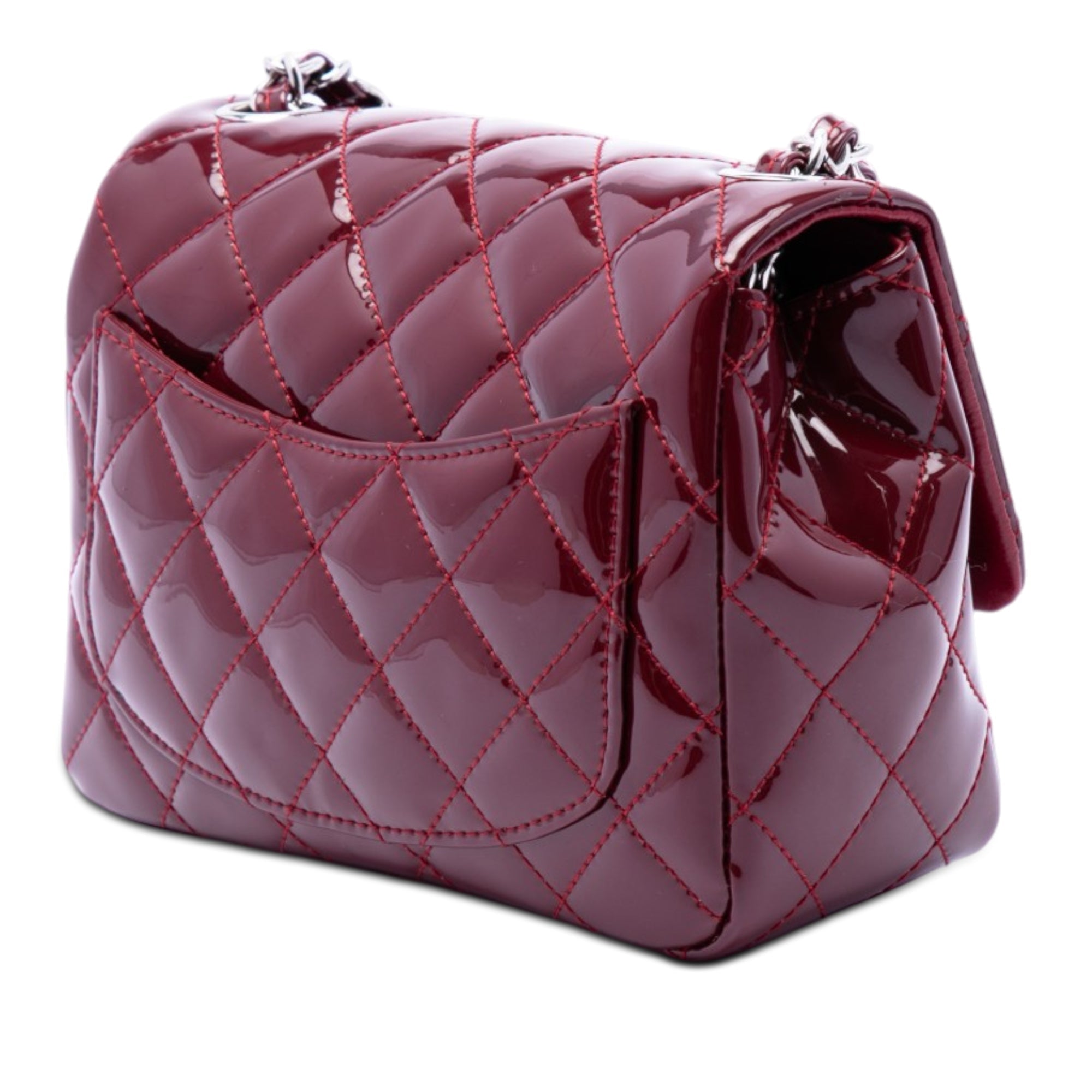 Chanel Mini Square Patent Bordeaux Prodotti
