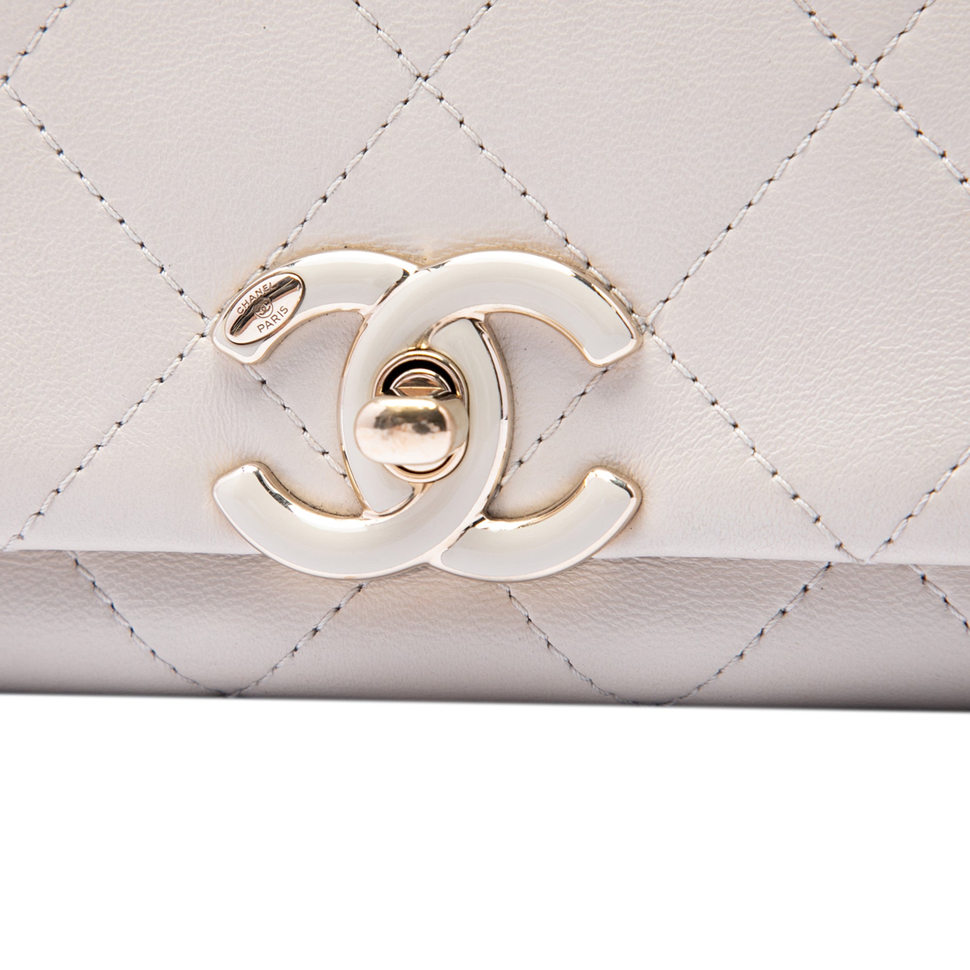 Chanel Large Twist Chain Enamel CC Flap