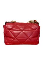 Borsa Chanel 19 grande in pelle di agnello colore rosso