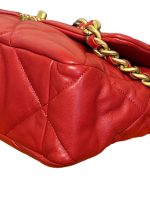Borsa Chanel 19 grande in pelle di agnello colore rosso