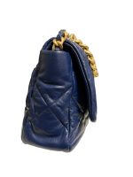 Borsa chanel 19 grande blue in pelle