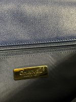 Borsa chanel 19 grande blue in pelle