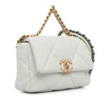 Borsa chanel 19 bianco ghiaccio