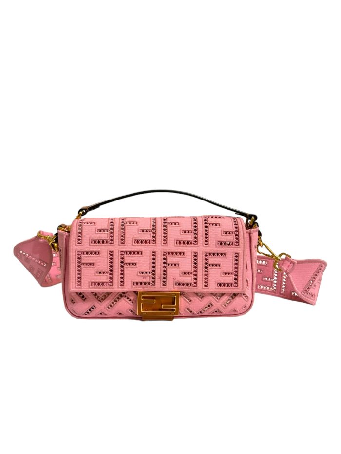 Borsa Fendi Baguette Tela Ricamata FF