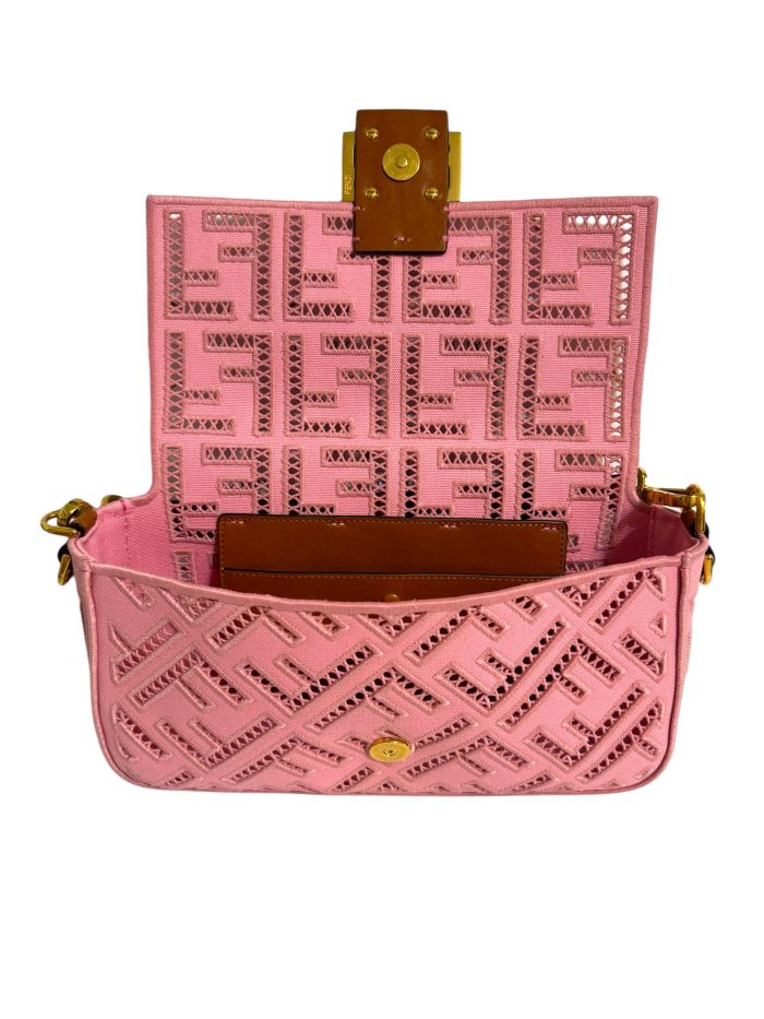 Borsa Fendi Baguette Tela Ricamata FF