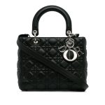 Borsa Lady Dior media nero
